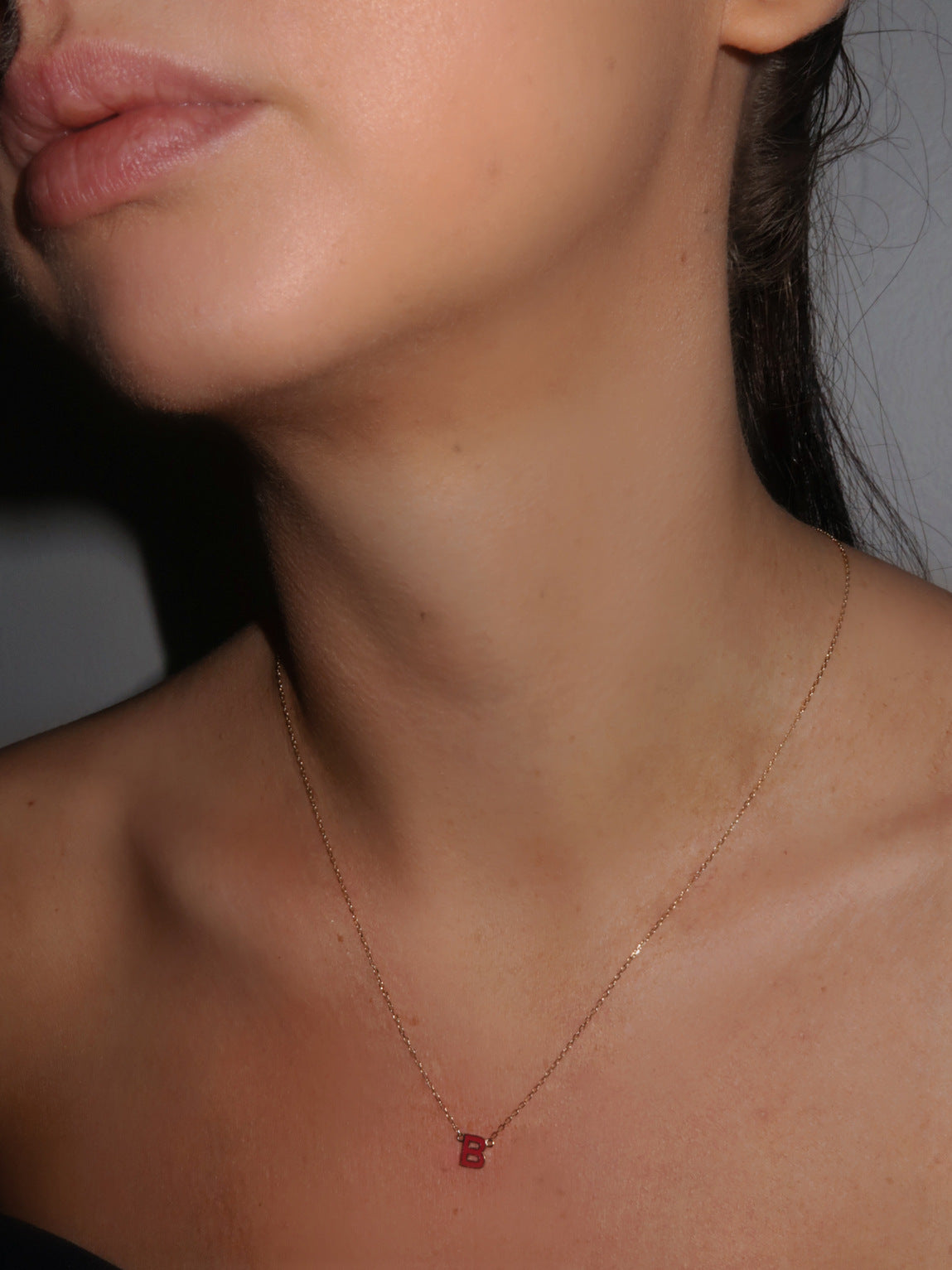 Initial Enamel Necklace