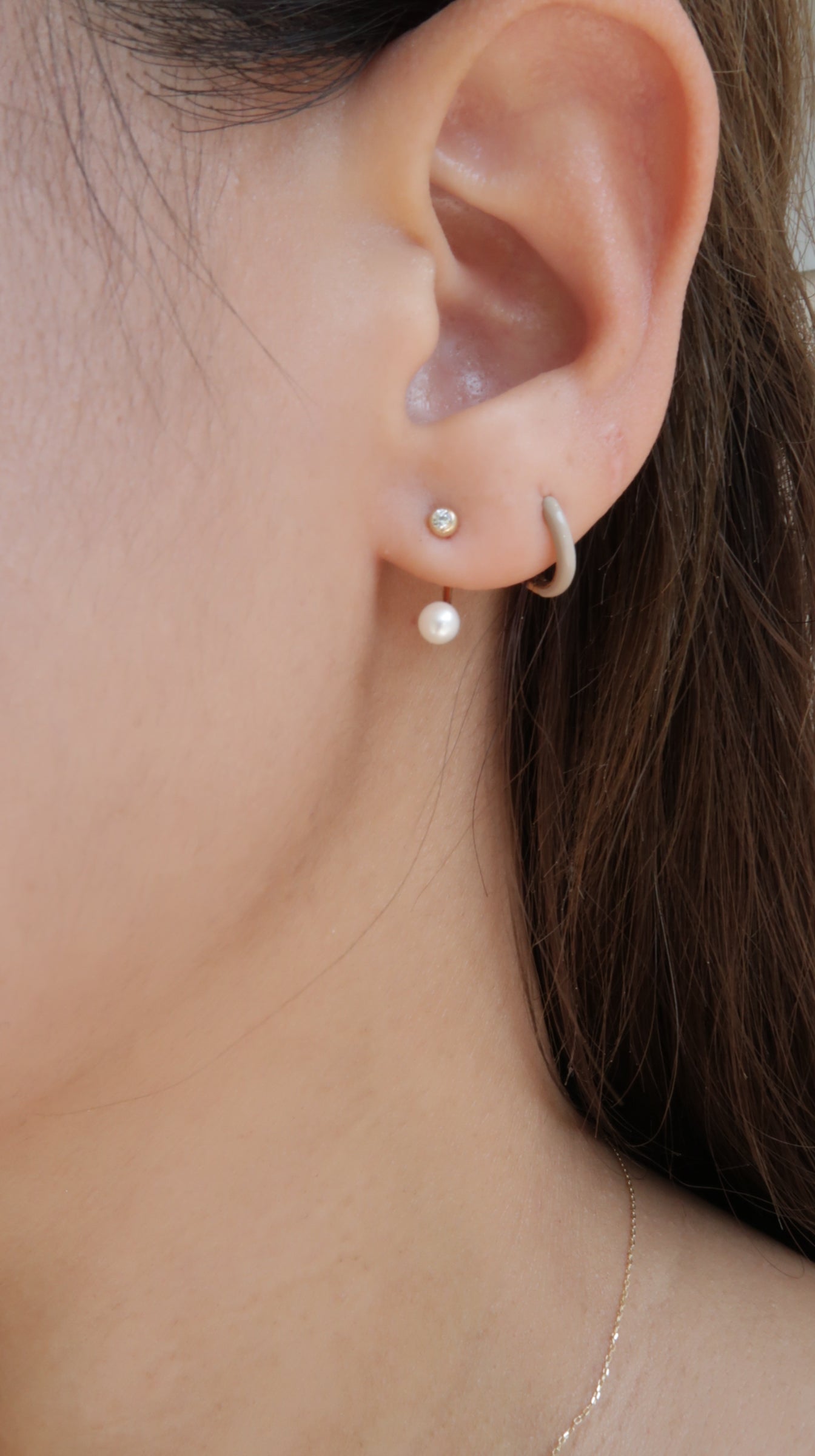 Ivory Crescent Earring