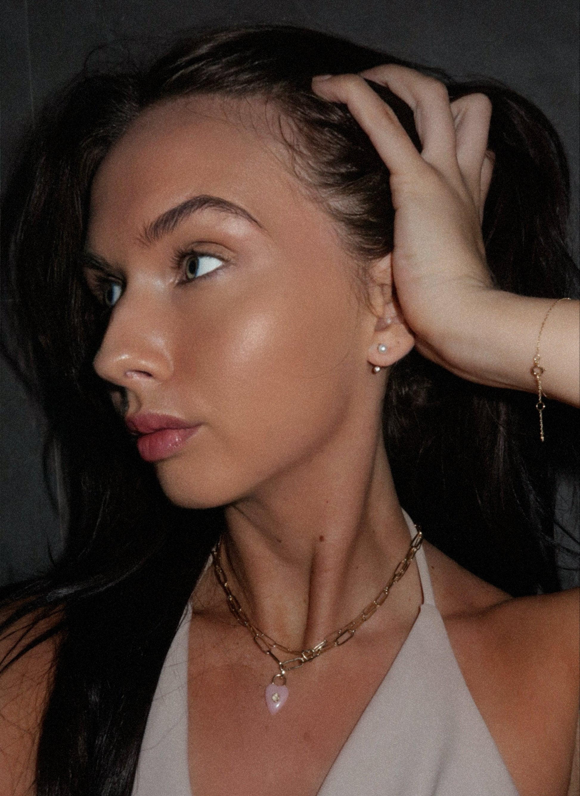 Ivory Crescent Earring