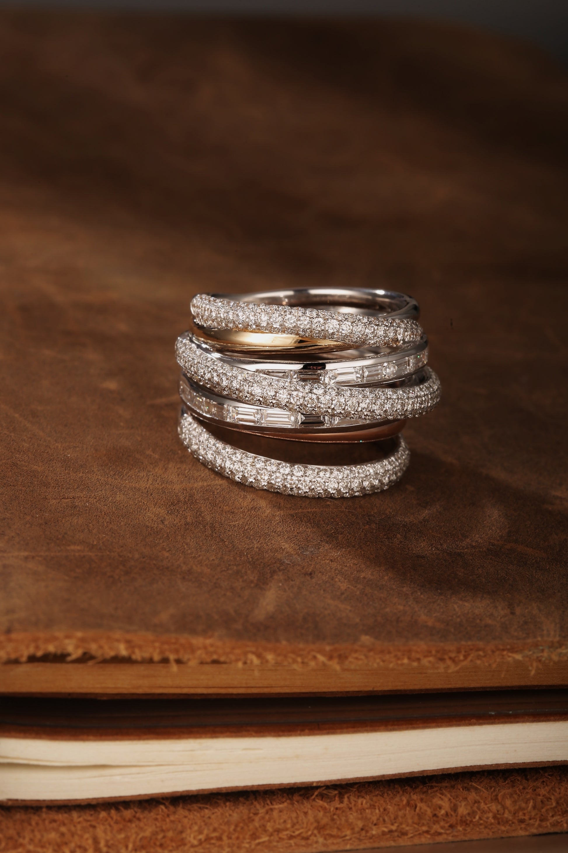 Milan Stacked Crossover Ring