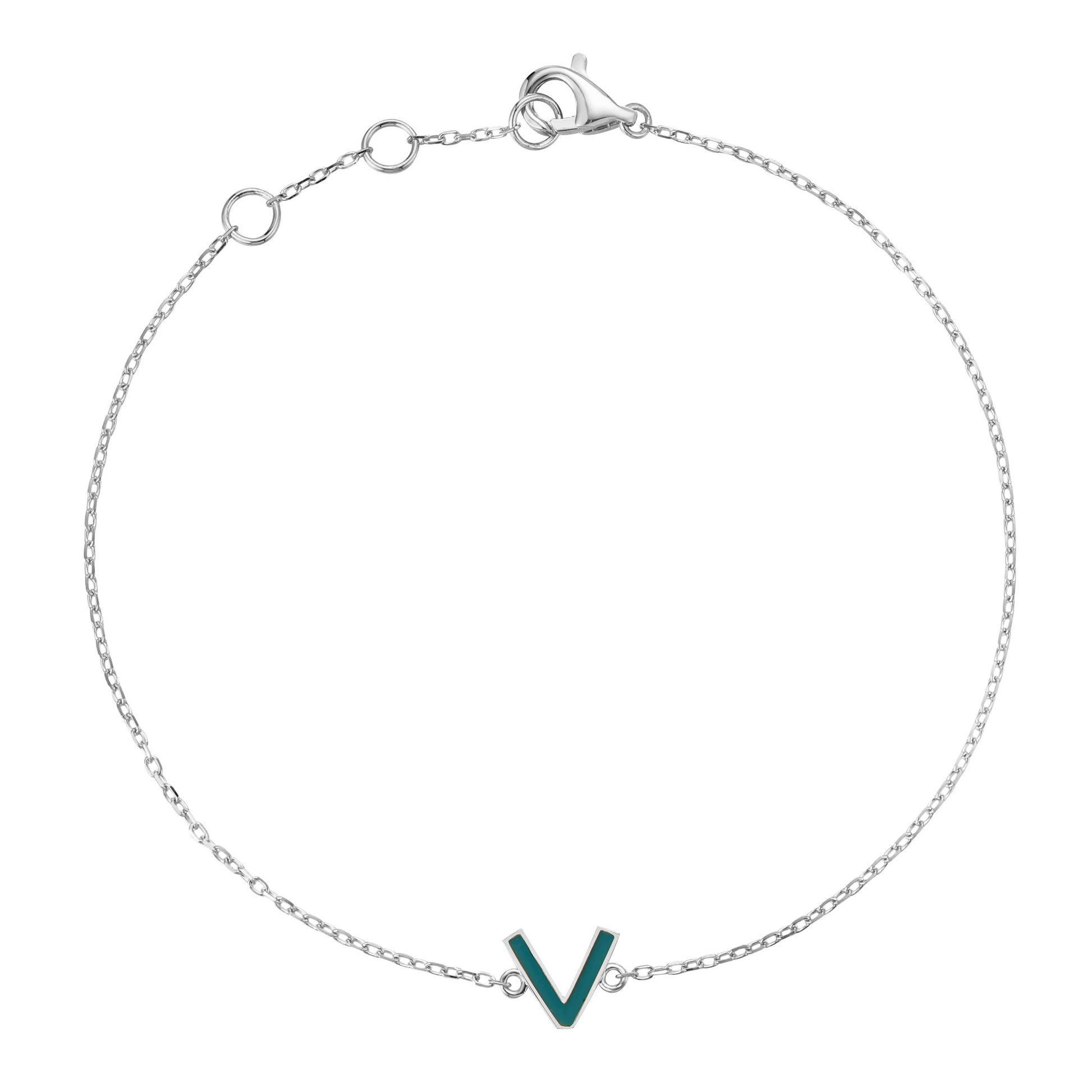Initial Enamel Bracelet