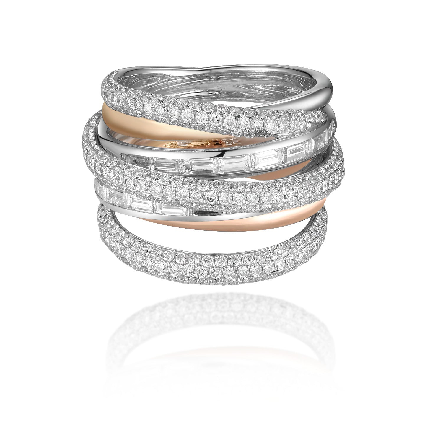 Milan Stacked Crossover Ring