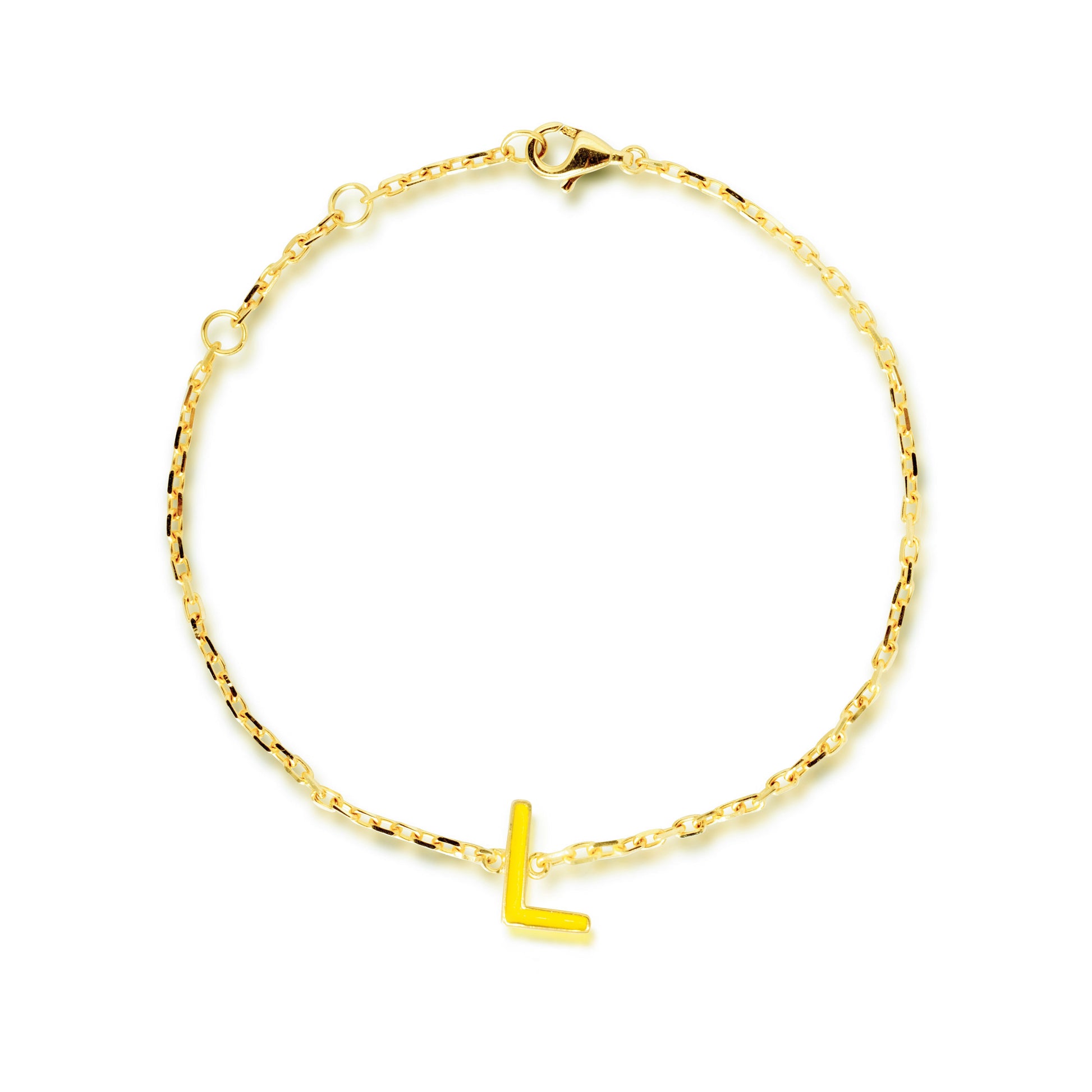 Large Initial Enamel Bracelet