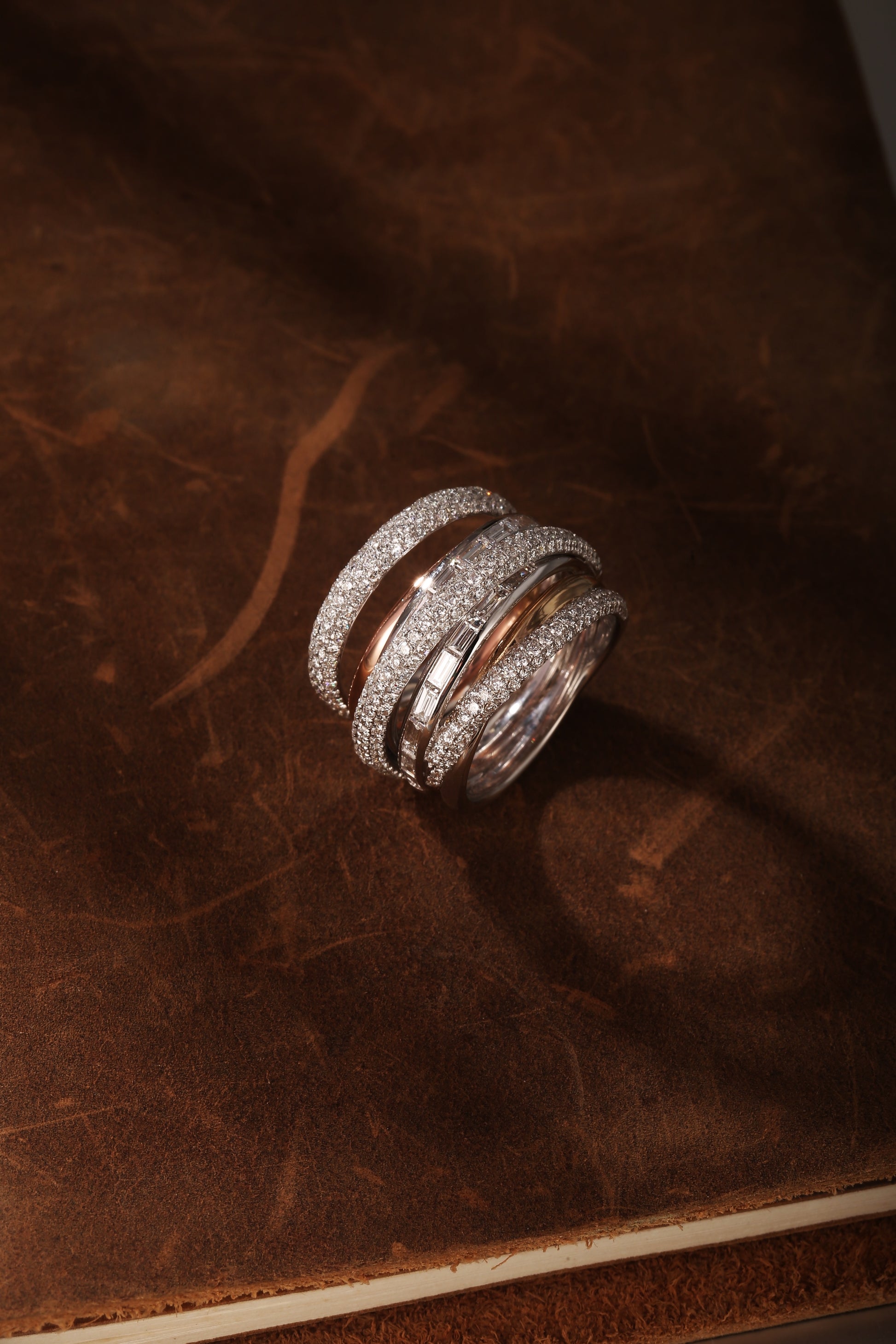 Milan Stacked Crossover Ring