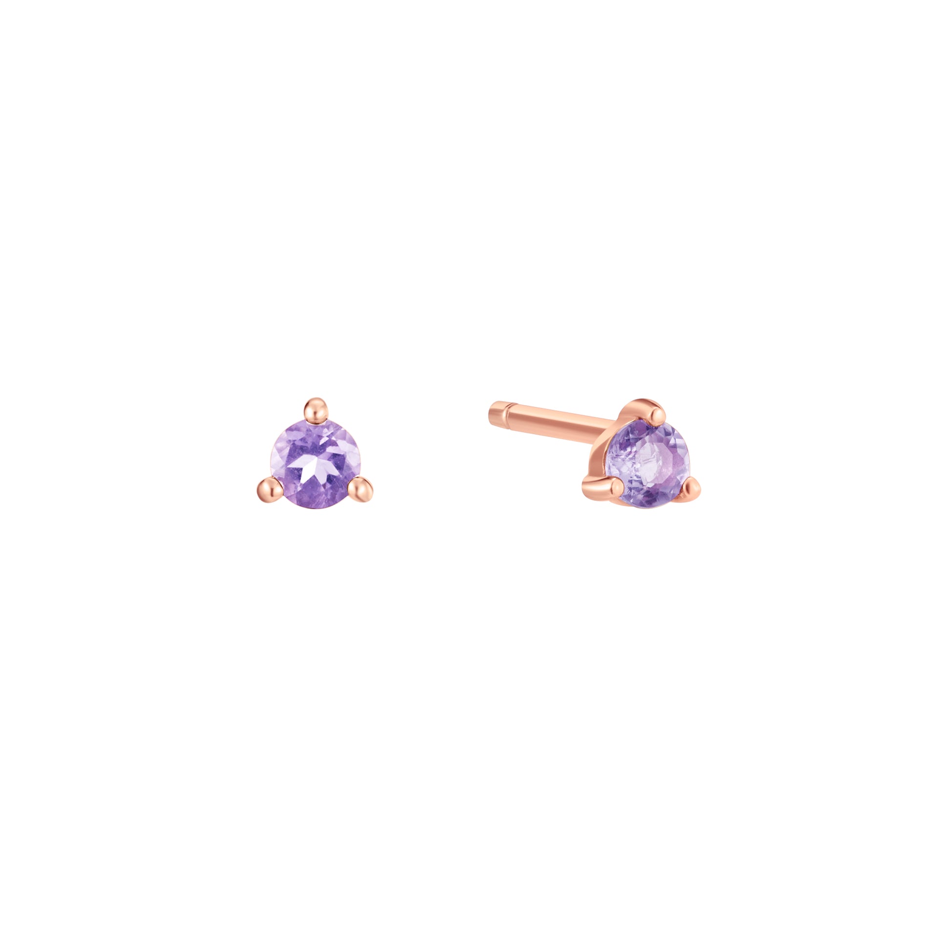 February Birthstone Stud Earring