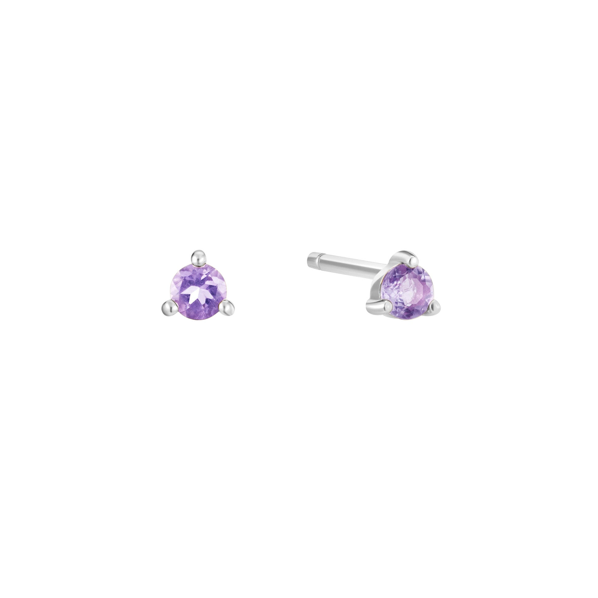 February Birthstone Stud Earring