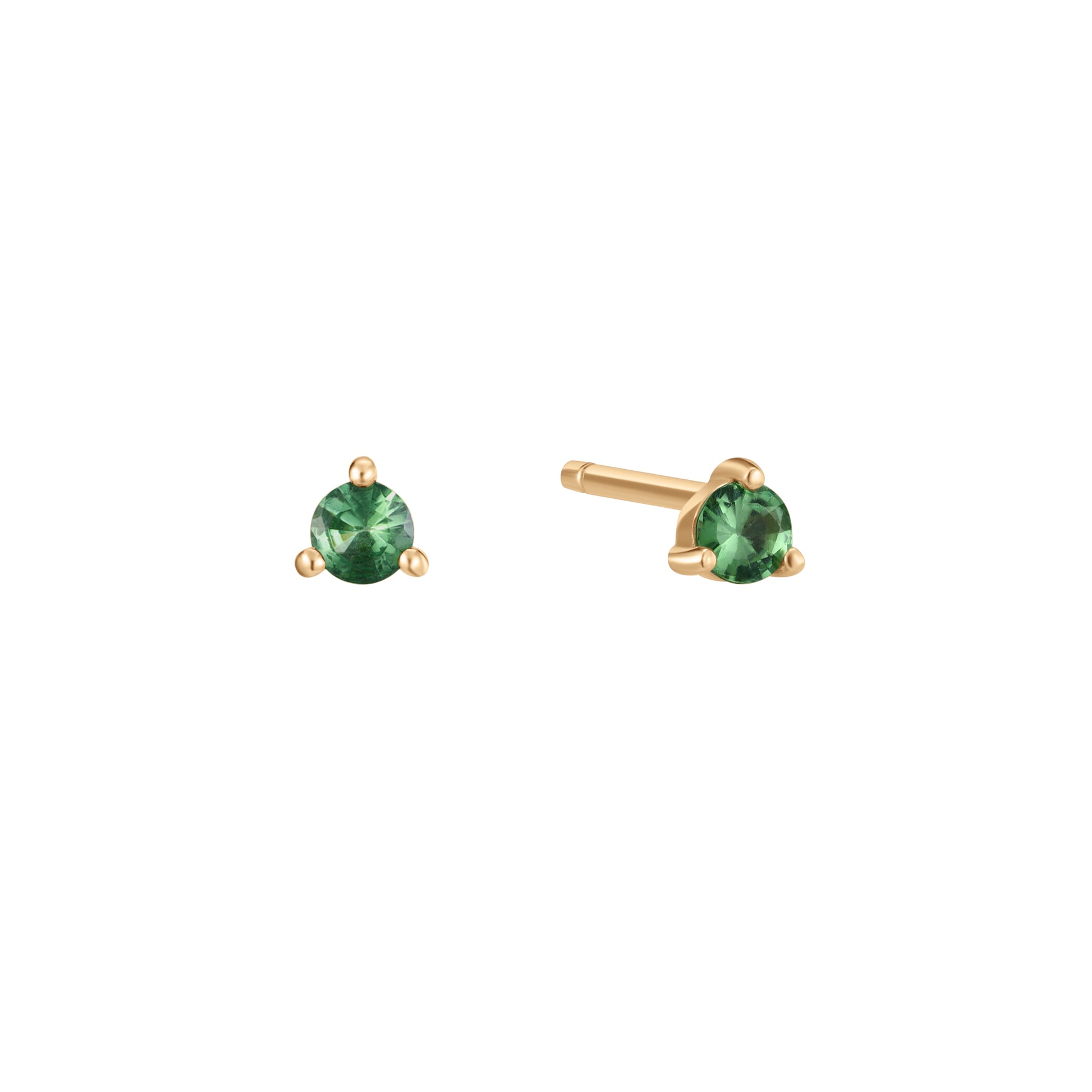 May Birthstone Stud Earring