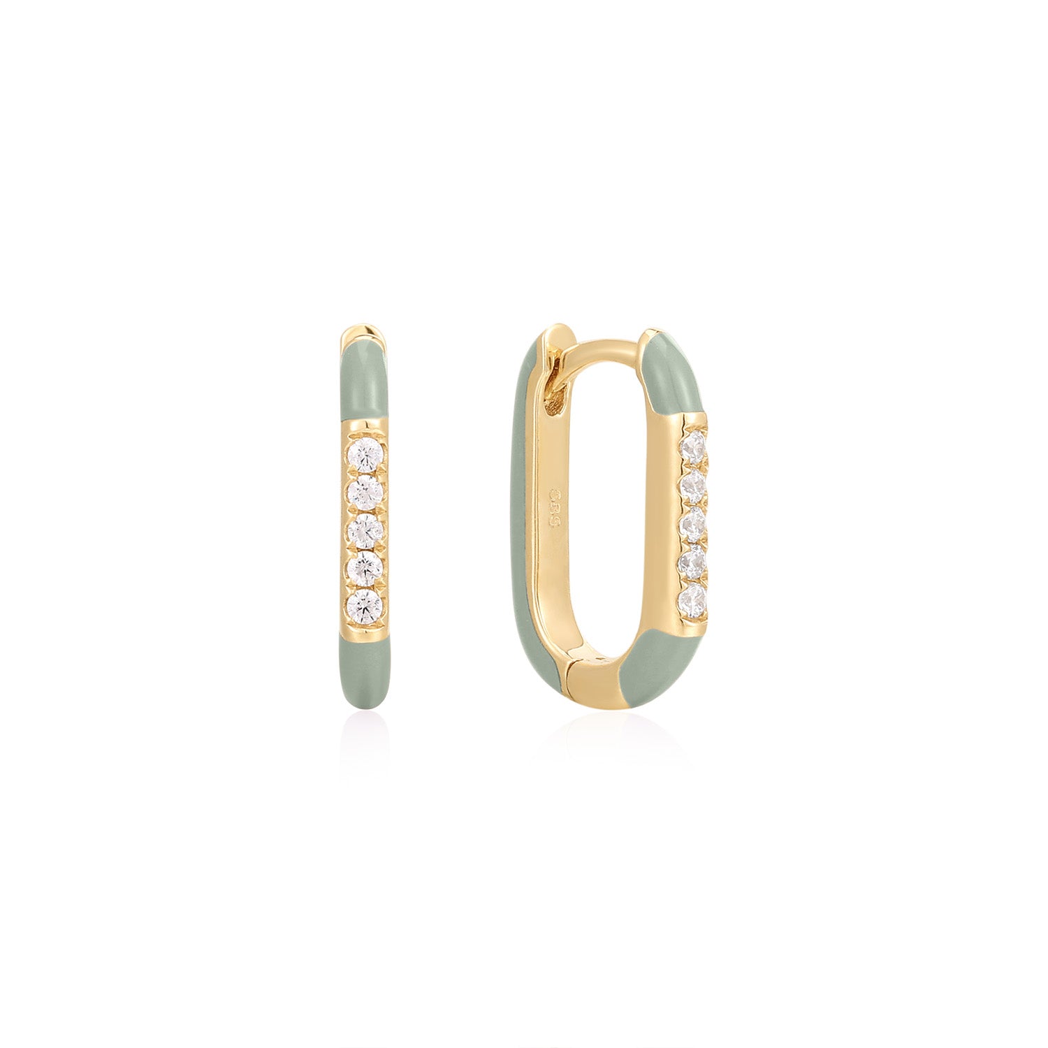 Rectangle Huggie Earring