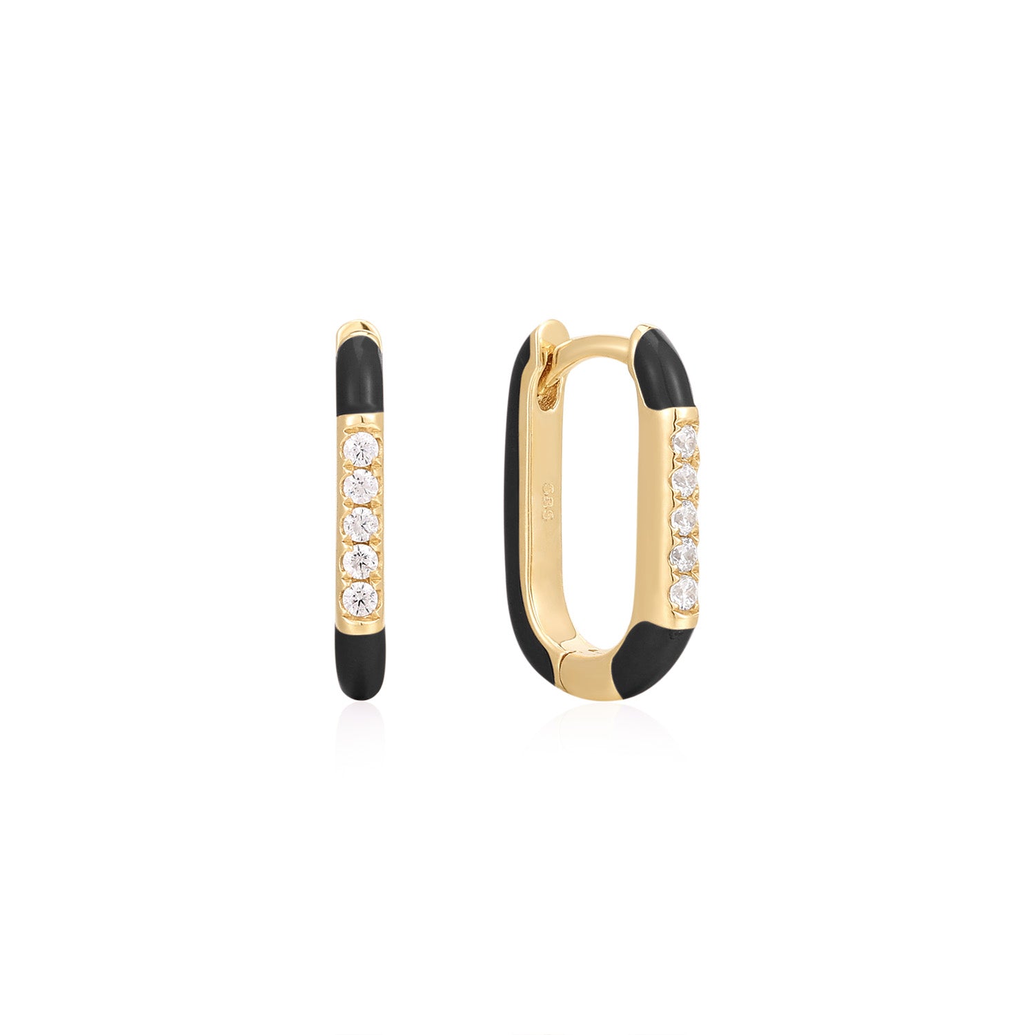 Rectangle Huggie Earring