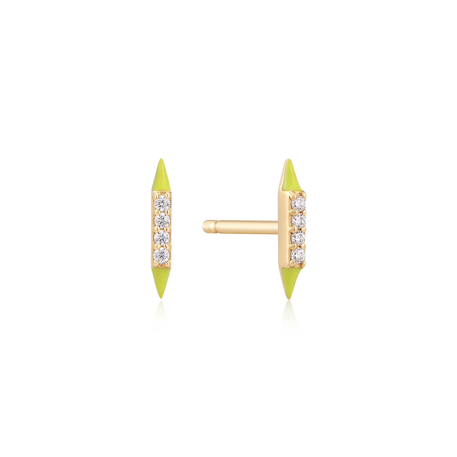 Bullet Diamond Stud Earring