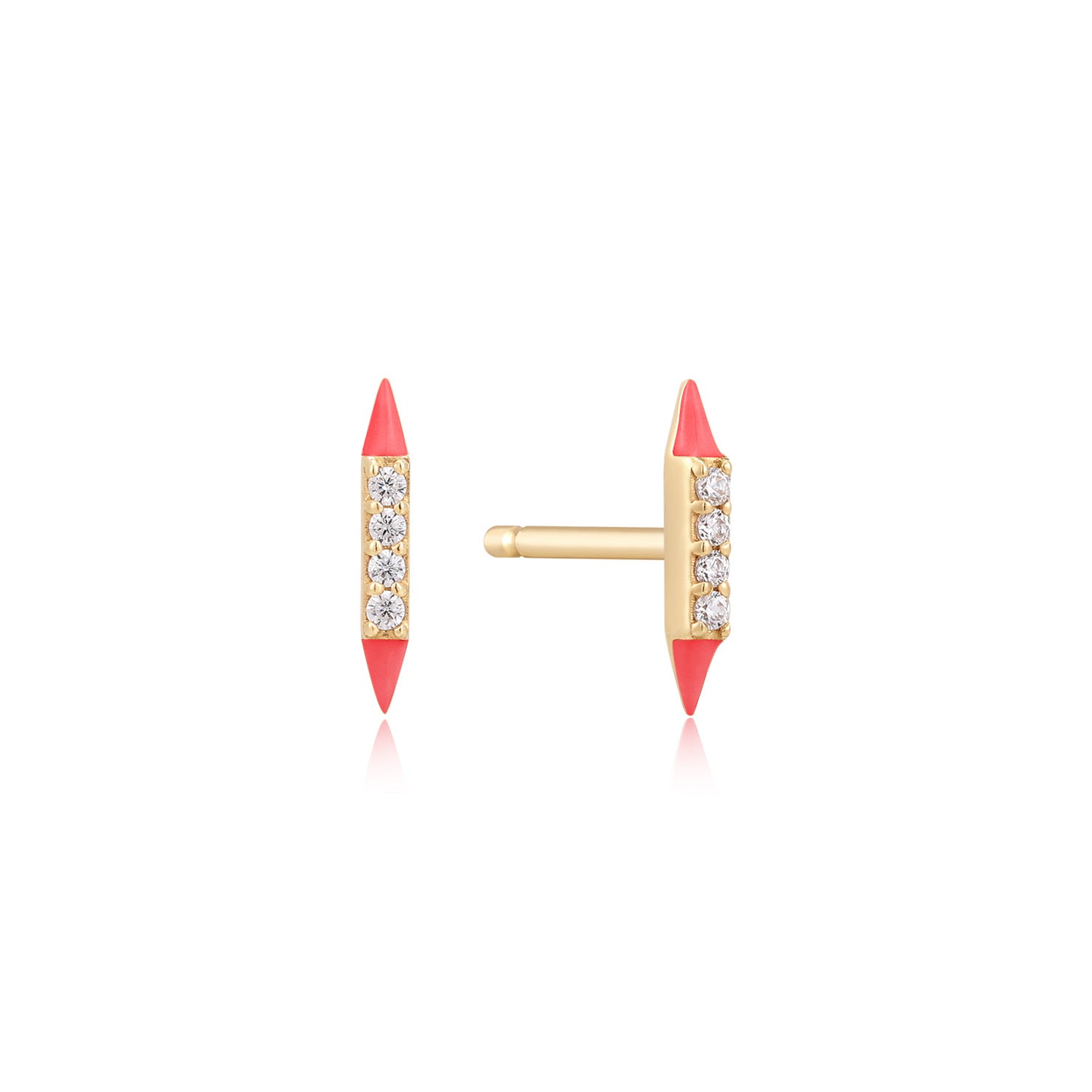 Bullet Diamond Stud Earring