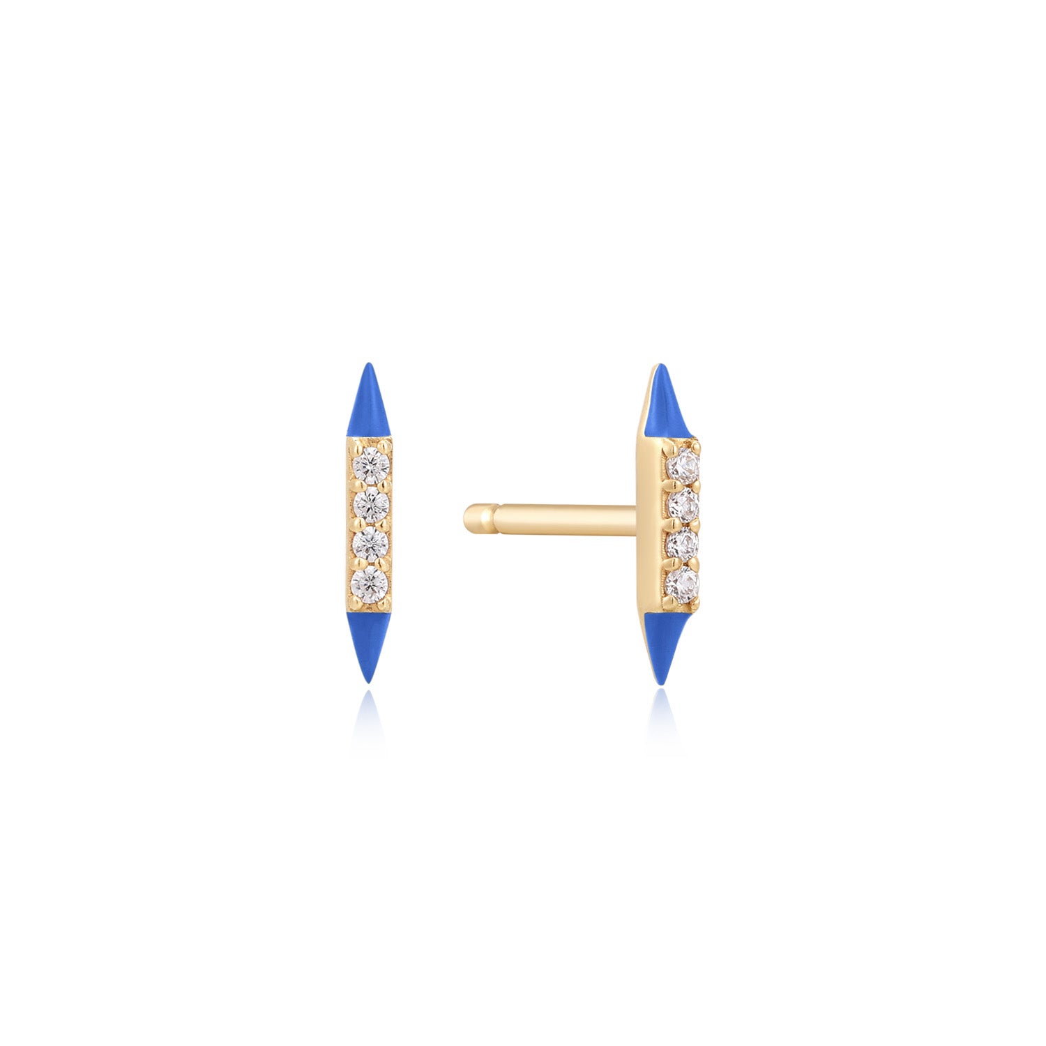 Bullet Diamond Stud Earring
