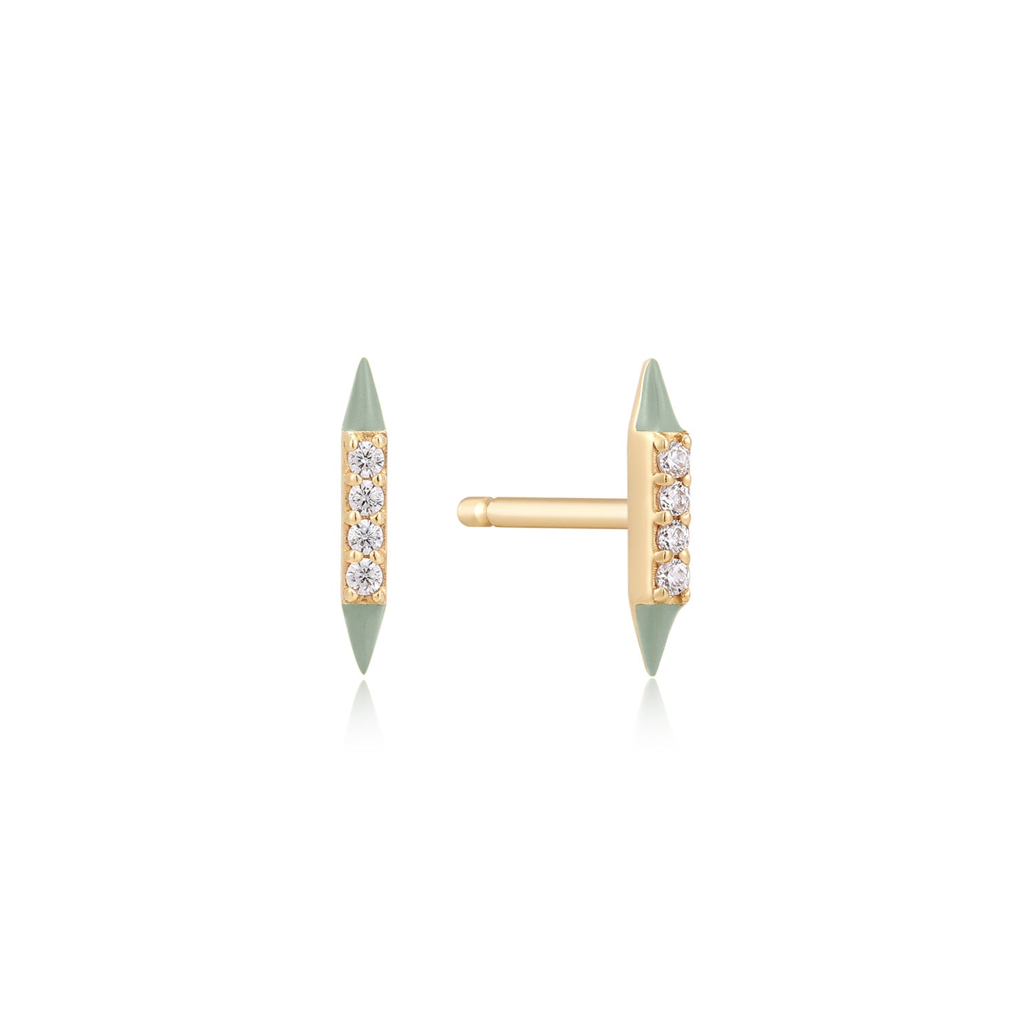 Bullet Diamond Stud Earring