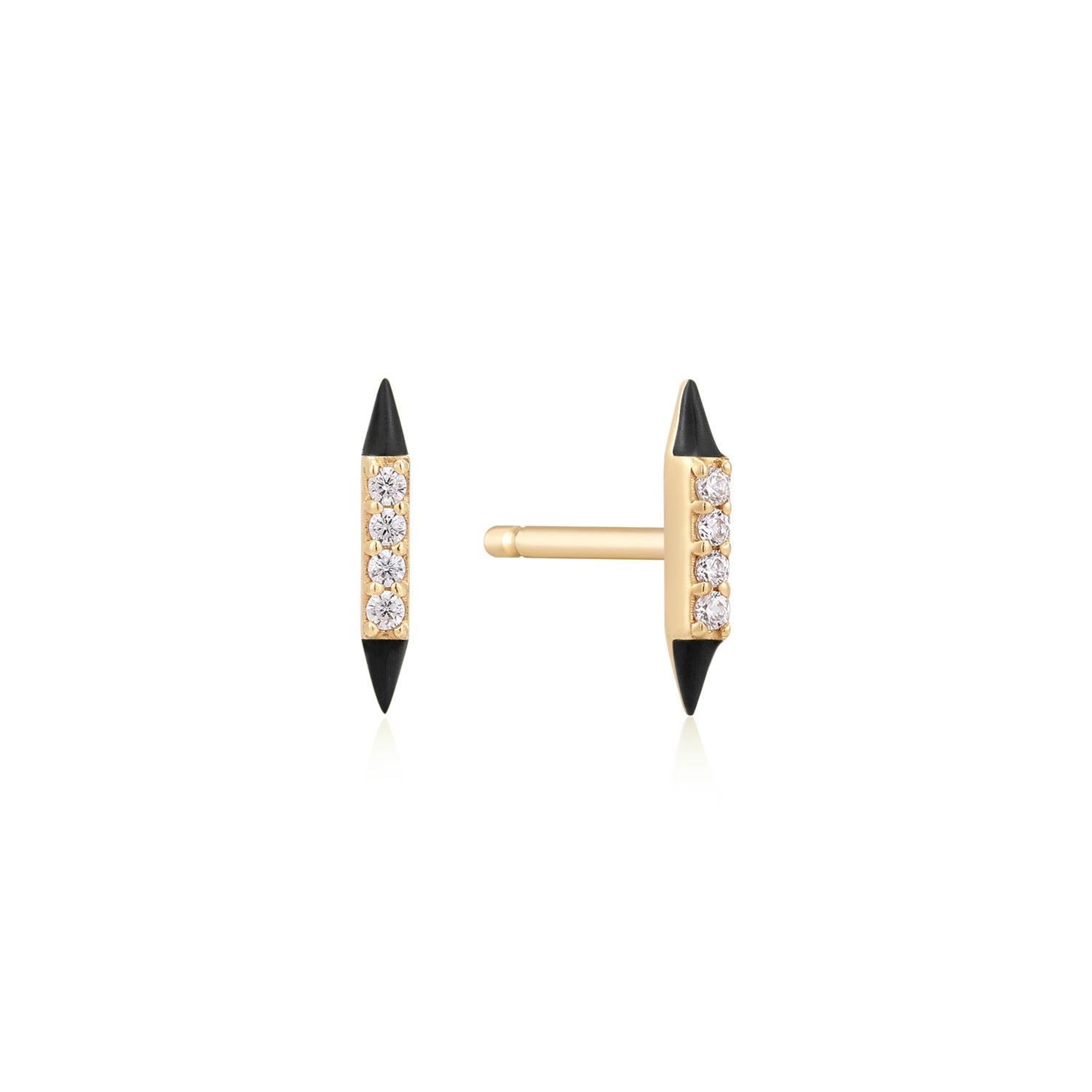 Bullet Diamond Stud Earring