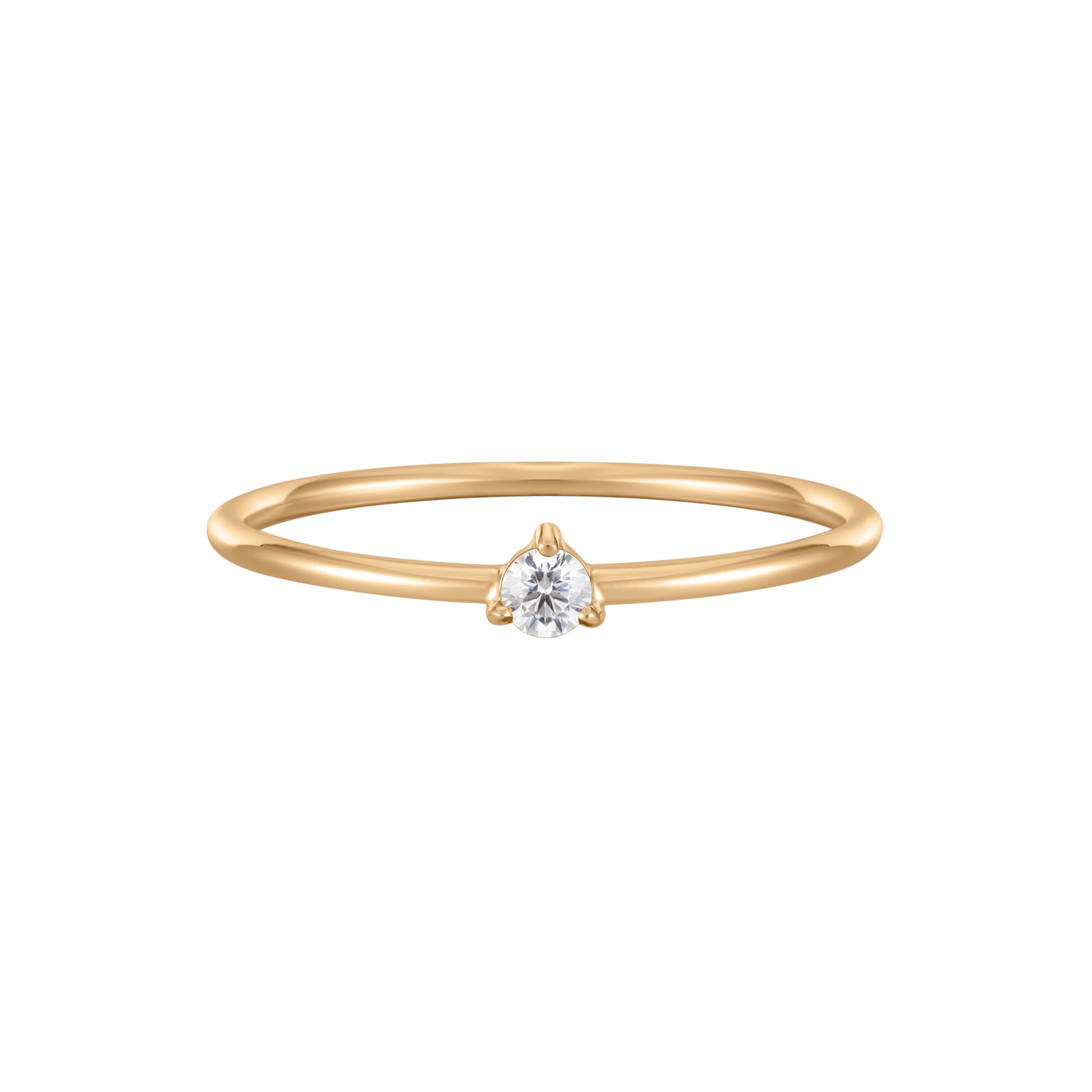 April Diamond Birthstone Solitaire Ring