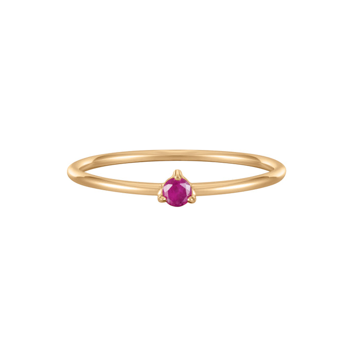 July Birthstone Solitaire Ring
