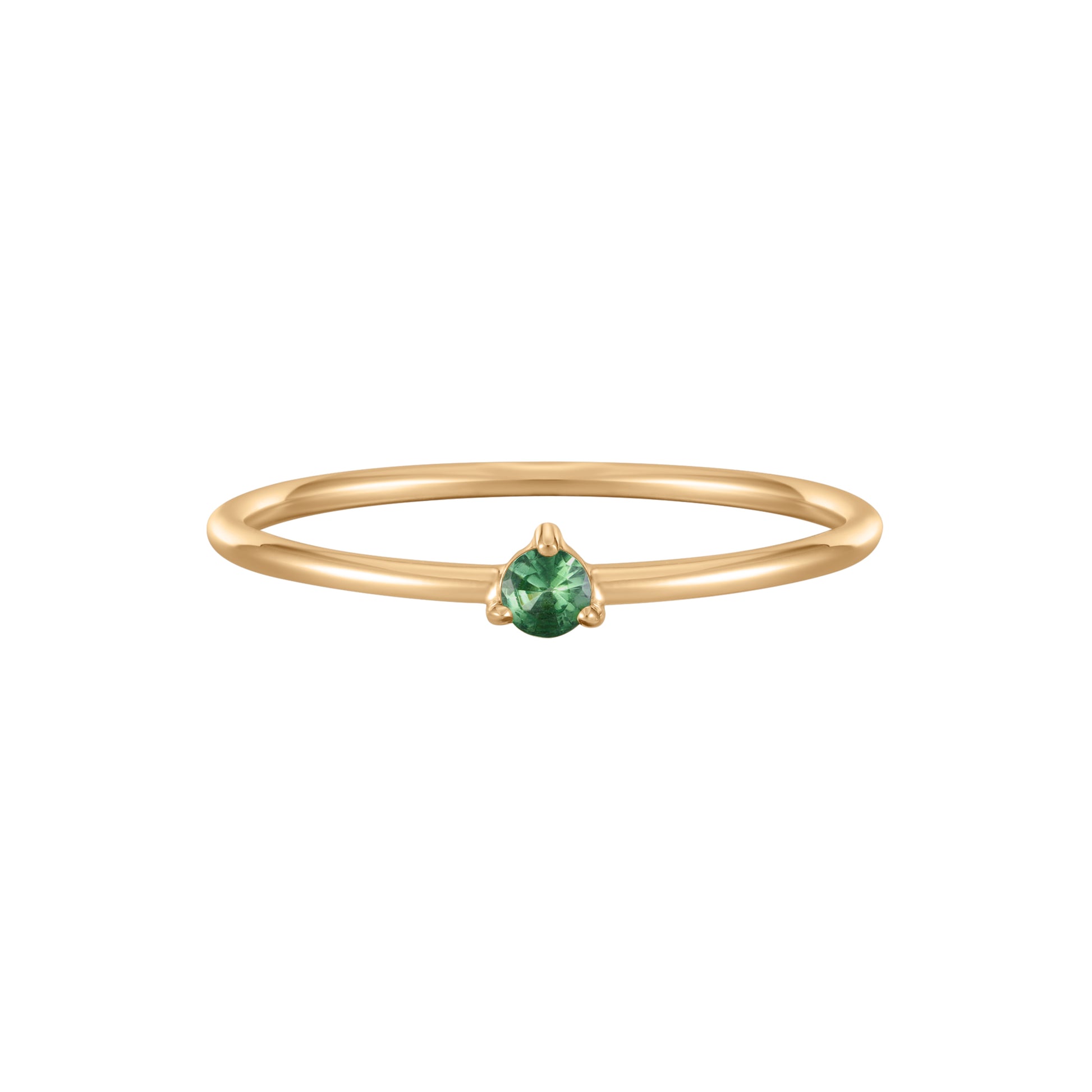 May Birthstone Solitaire Ring
