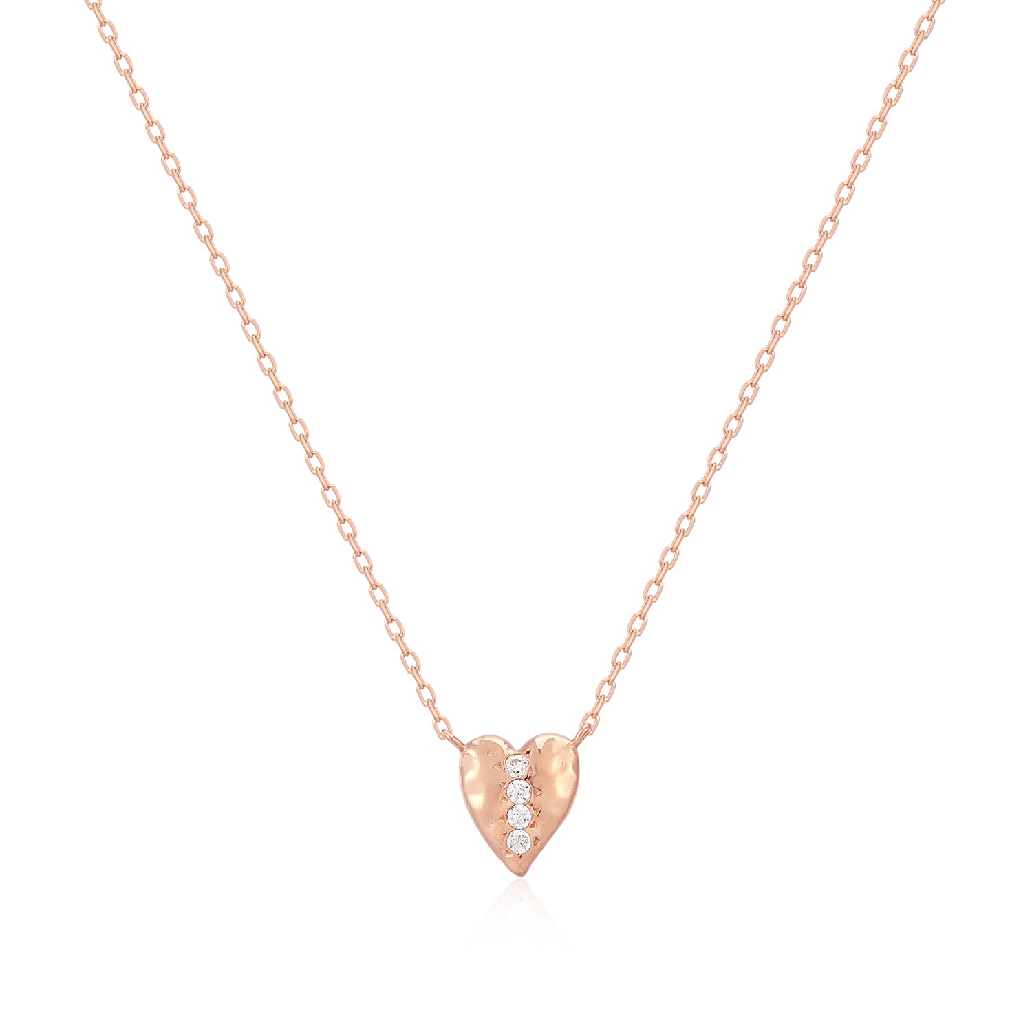 Aurora Diamond Heart Necklace