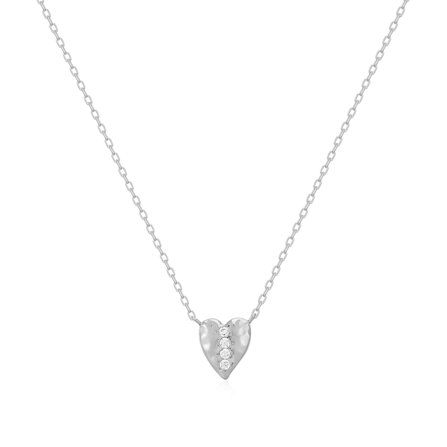 Aurora Diamond Heart Necklace