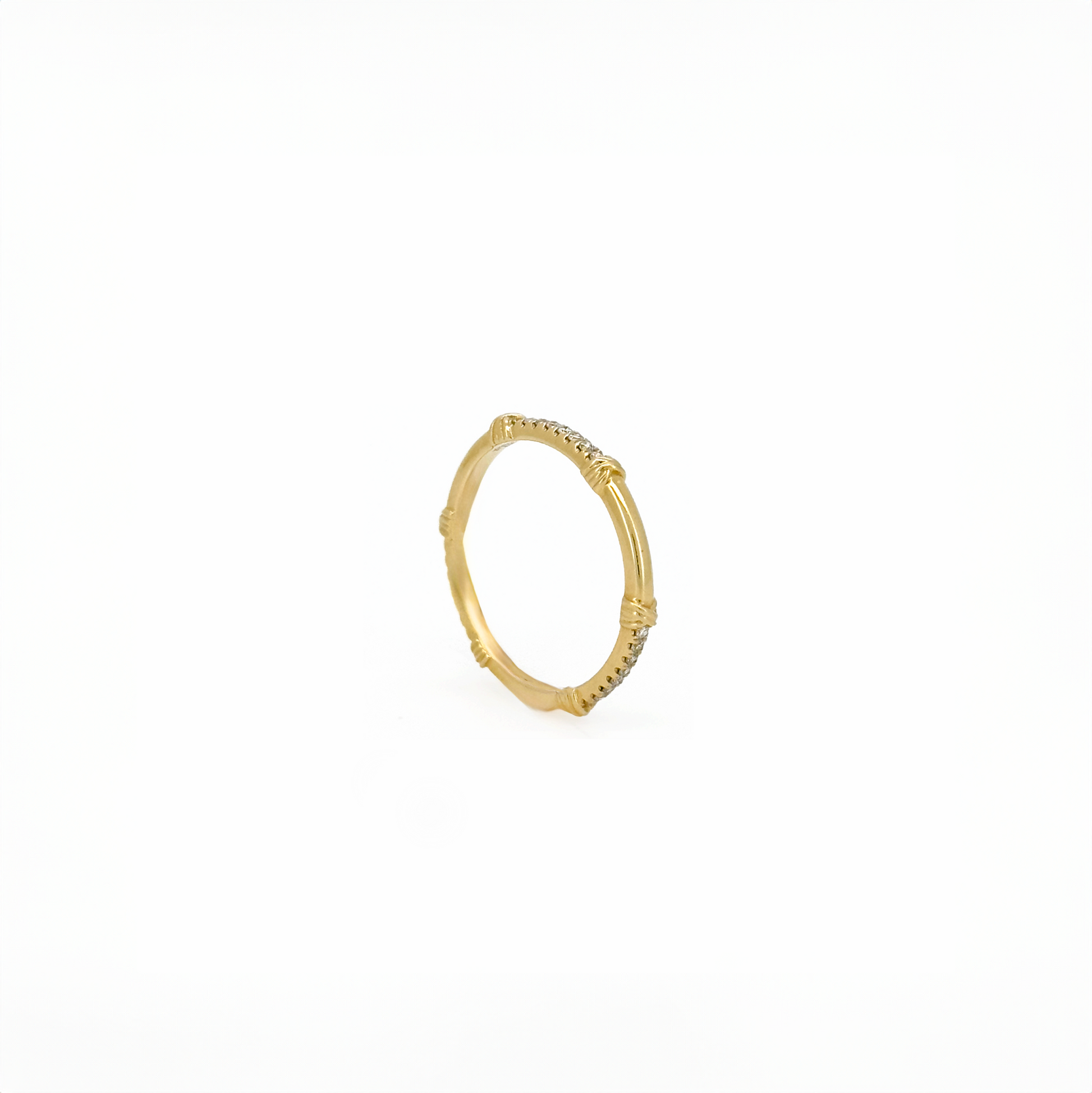 Bamboo Diamond Ring