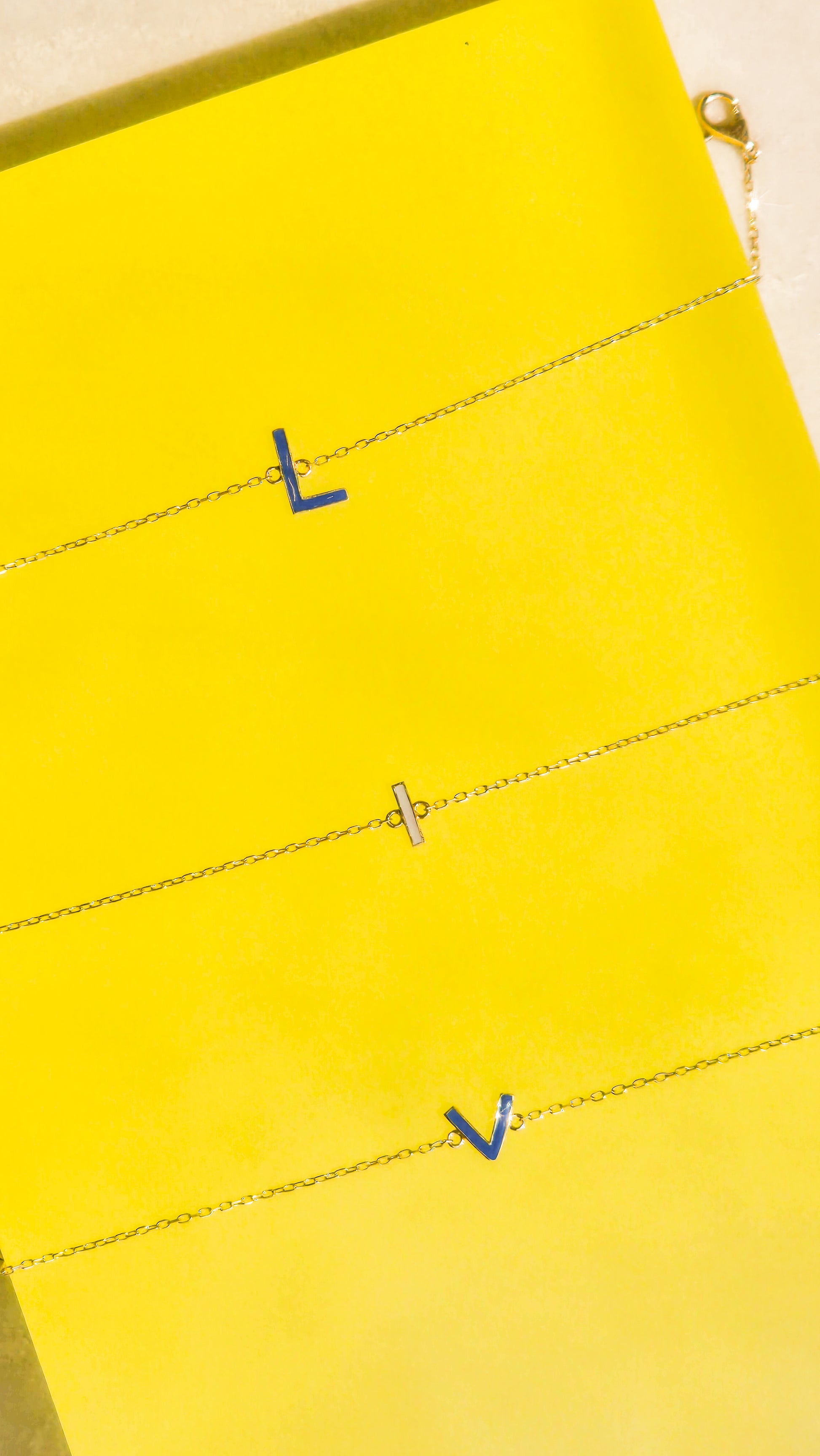 Initial Enamel Bracelet