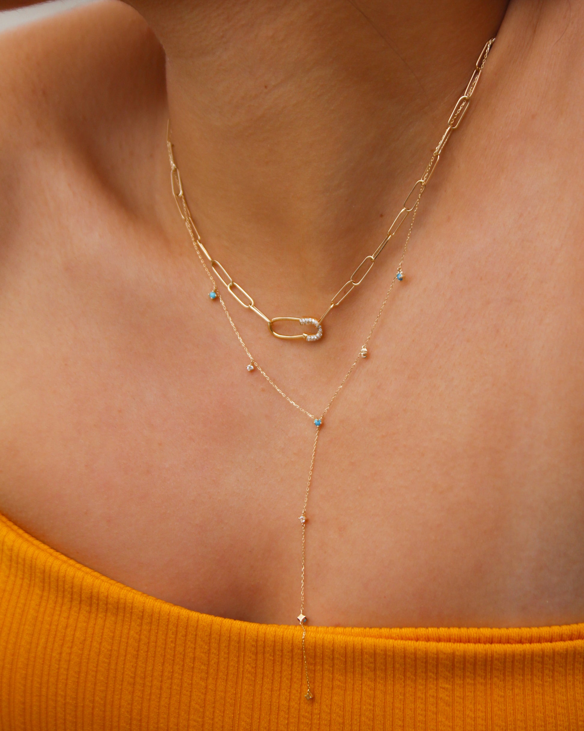 Pin Paperclip Necklace