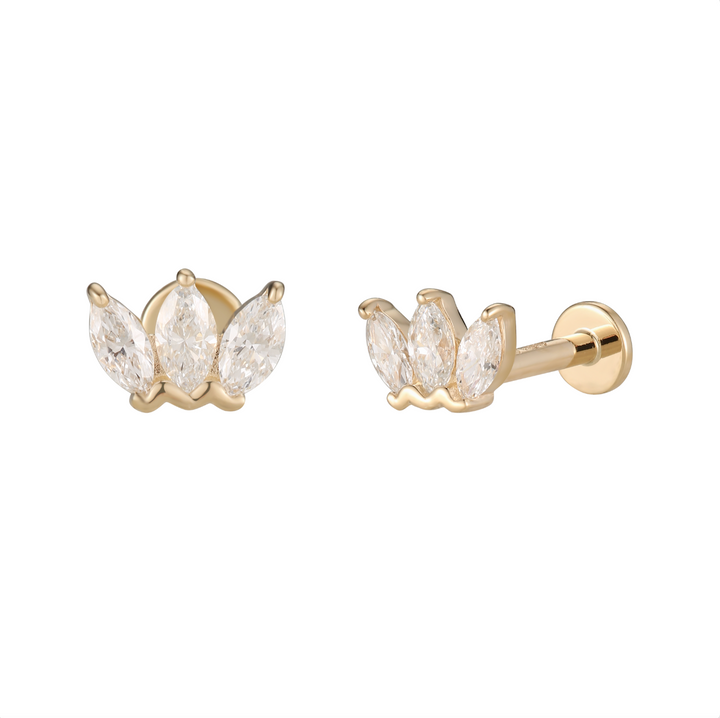 Fleuron Diamond Flatback Earring