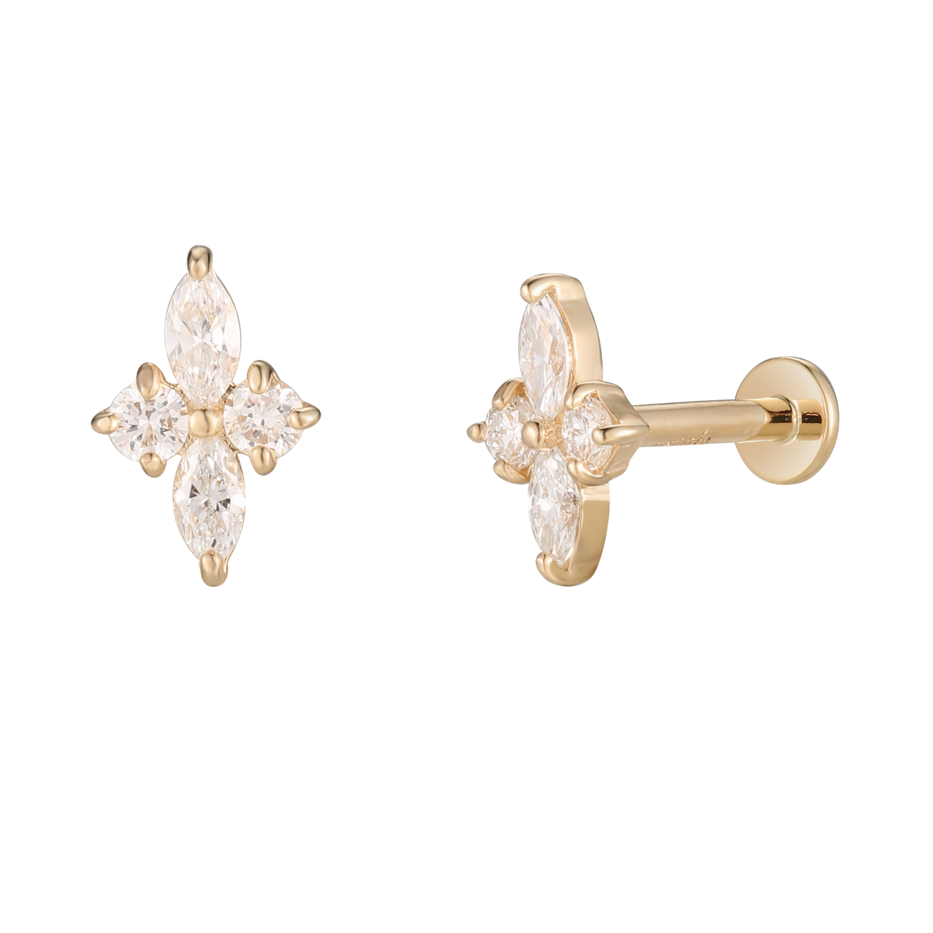 Étoile Diamond Flatback Earring