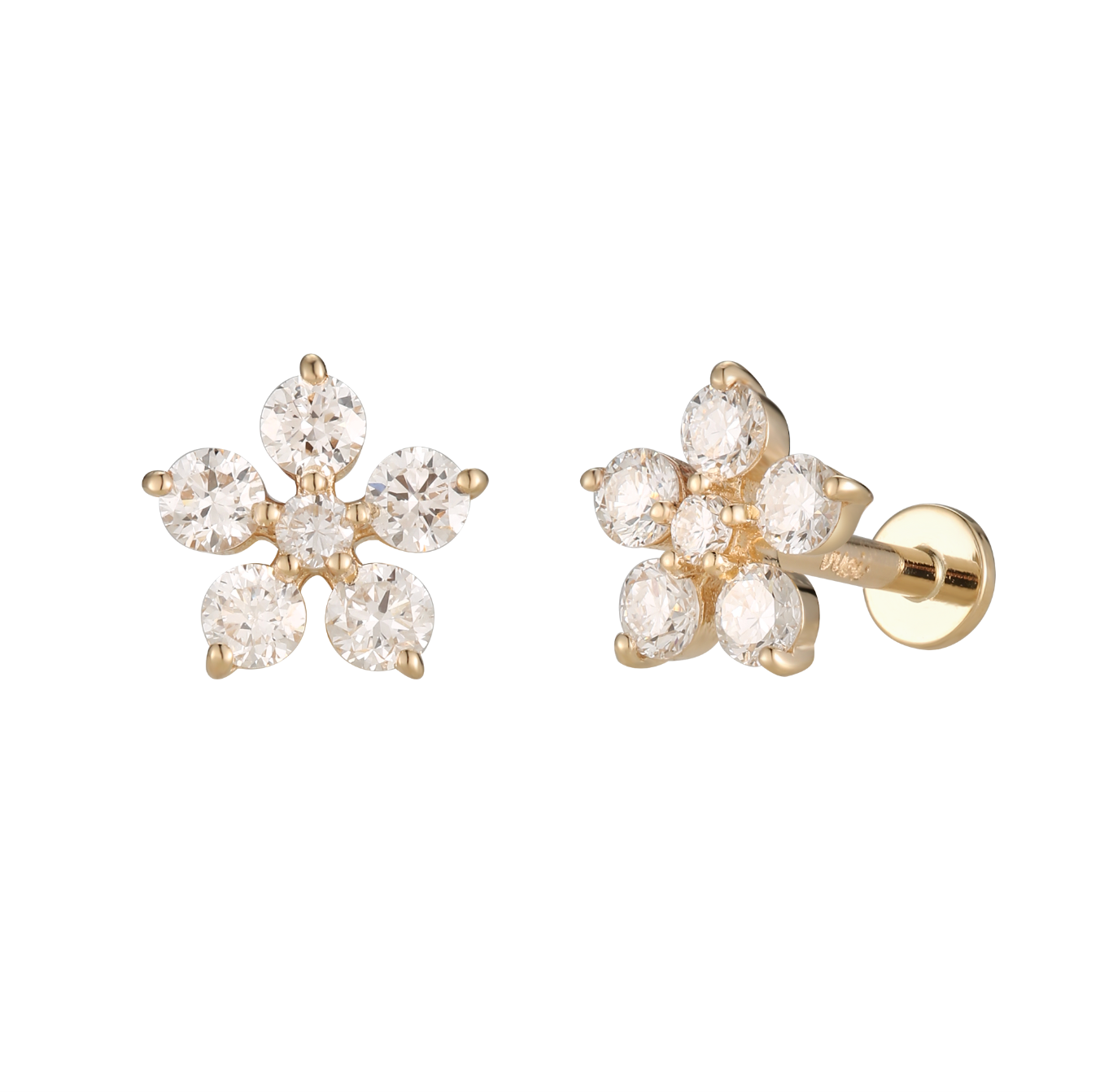 Fleuris Diamond Flatback Earring