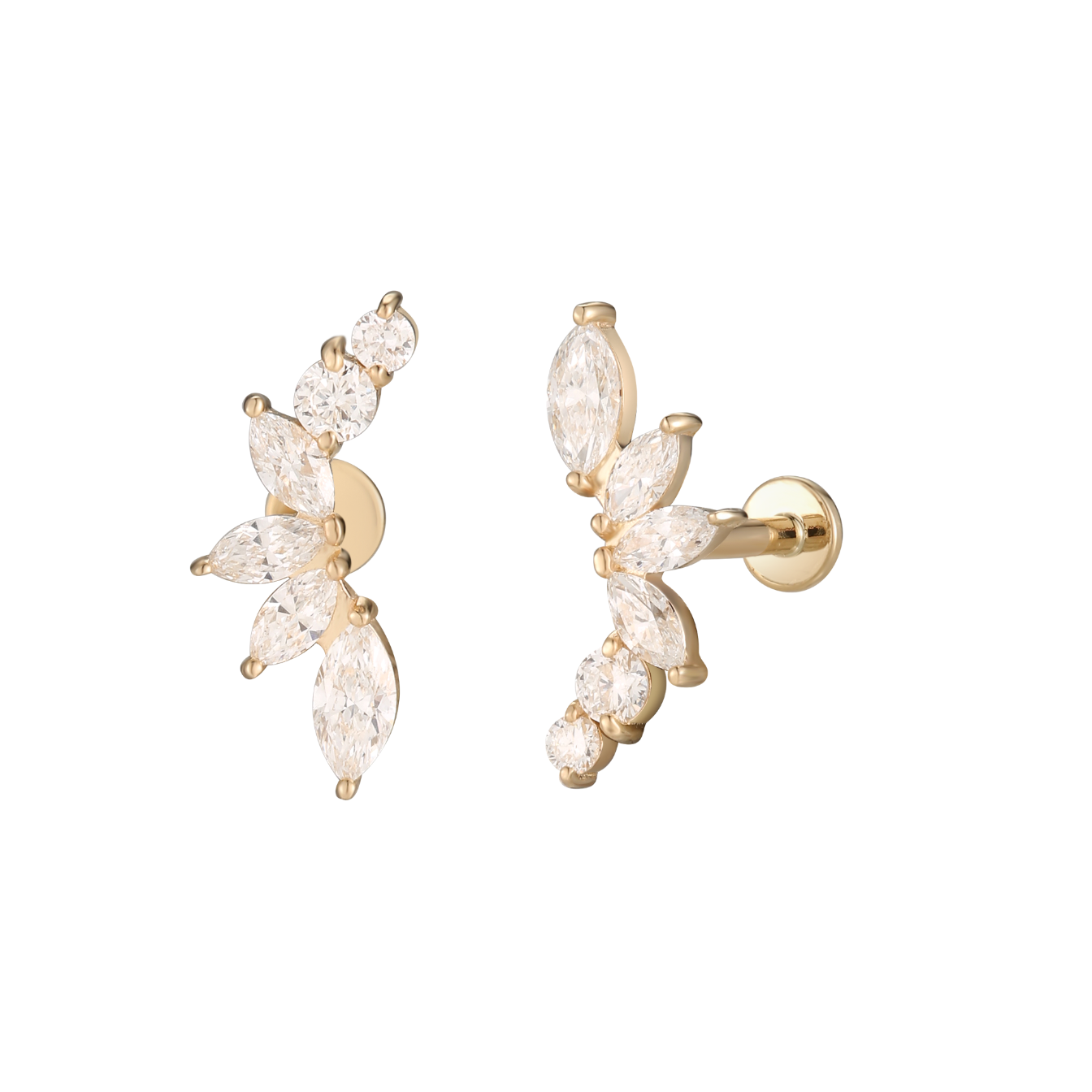 Soléna Diamond Flatback Earring