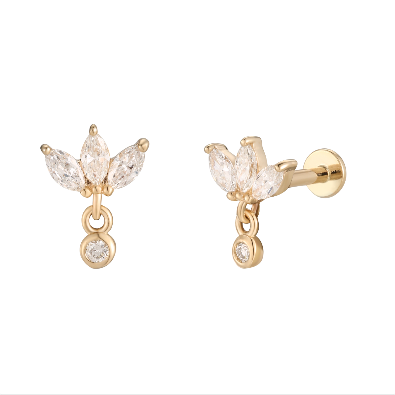 Lotelle Diamond Flatback Earring