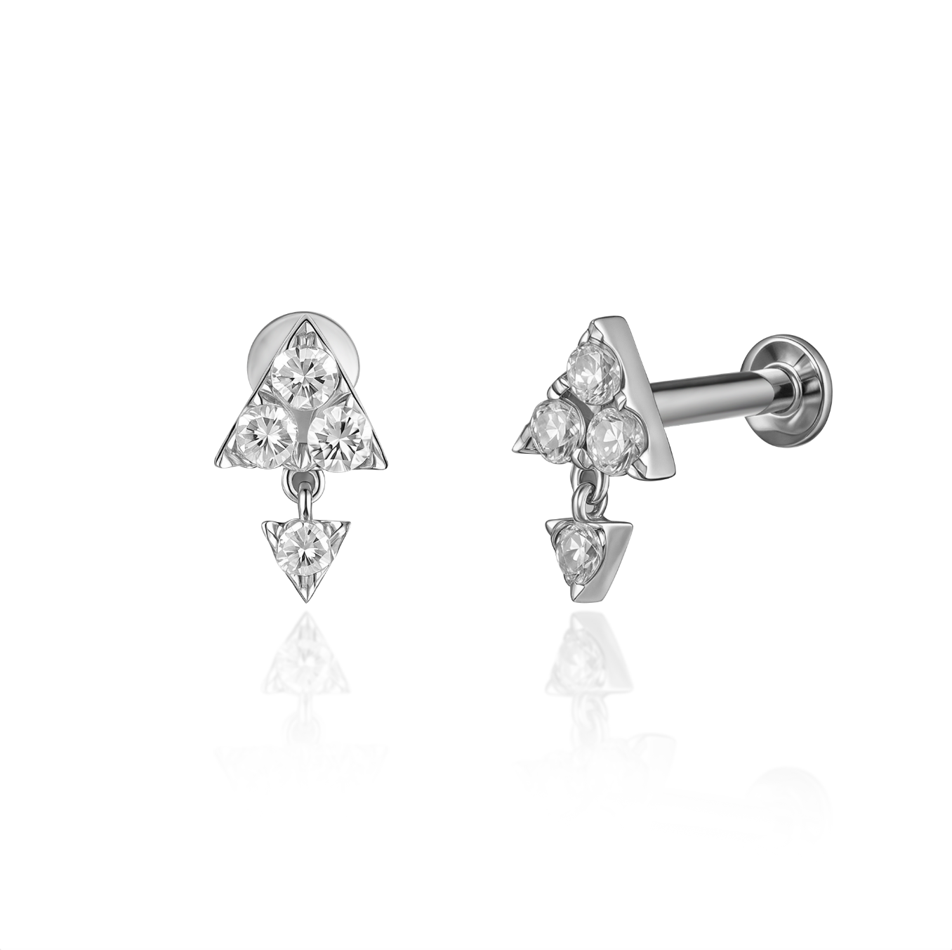 Asteria Diamond Flatback Earring