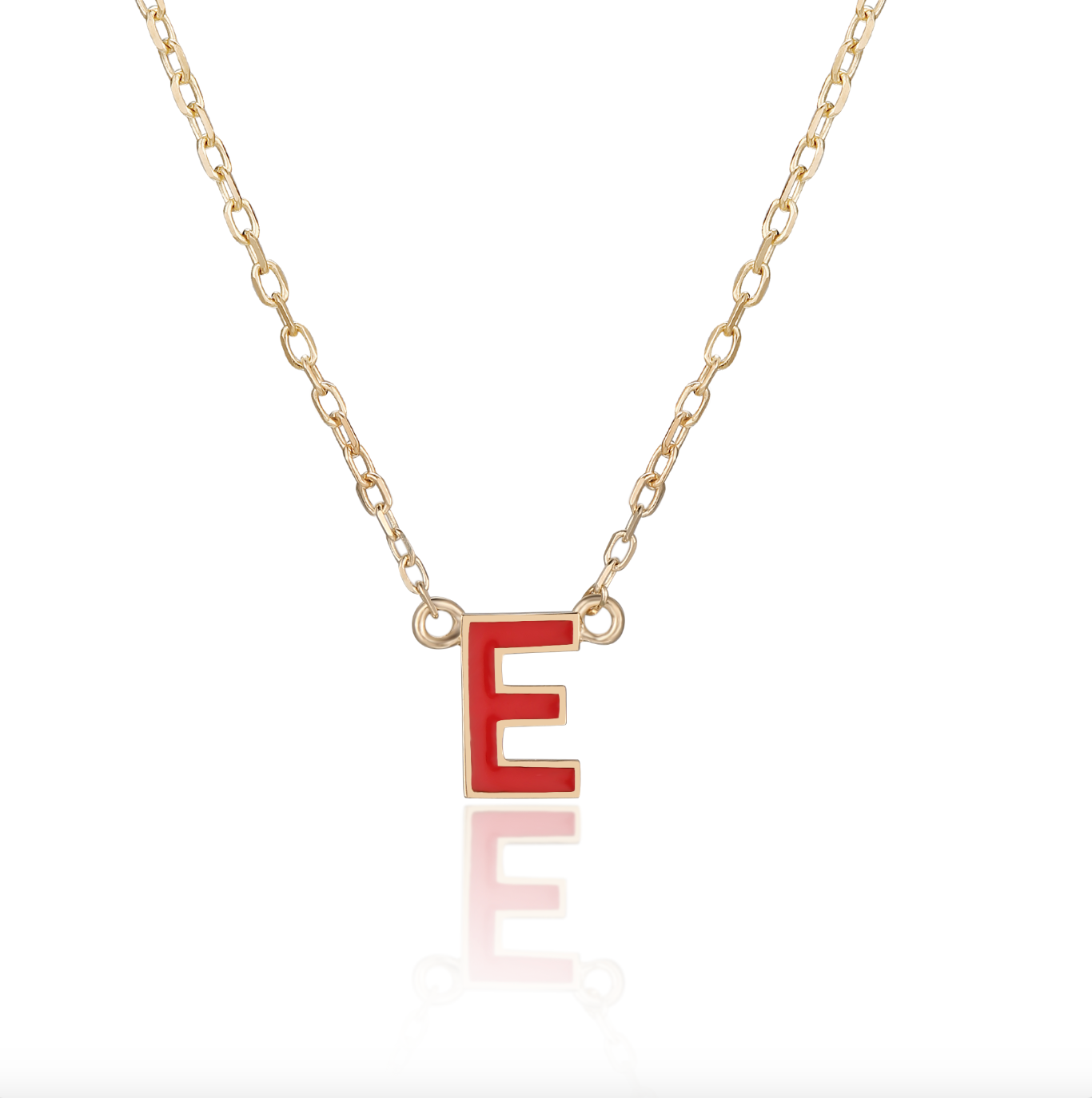 Initial Enamel Necklace