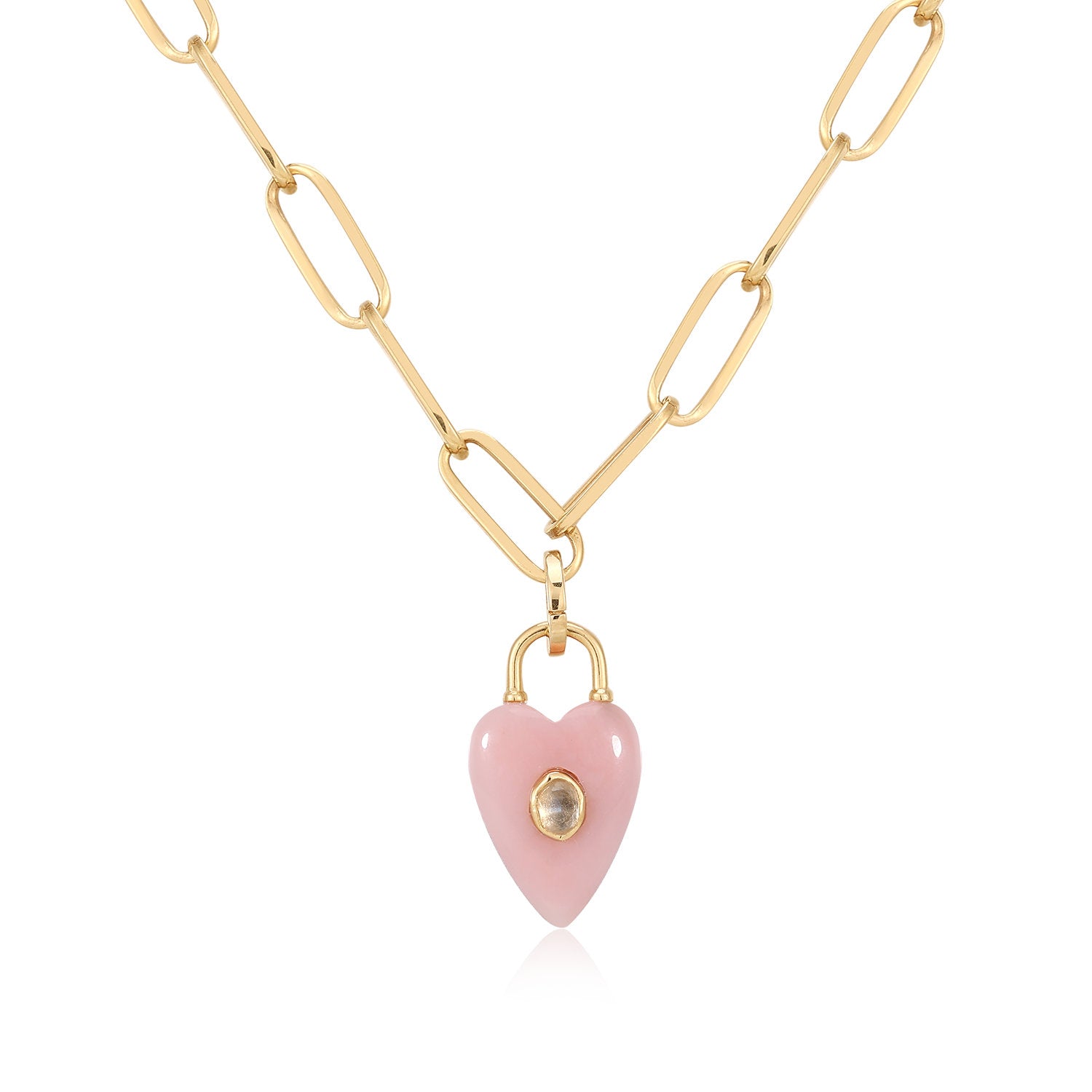 14K Solid Gold Calin Sweet Heart Necklace