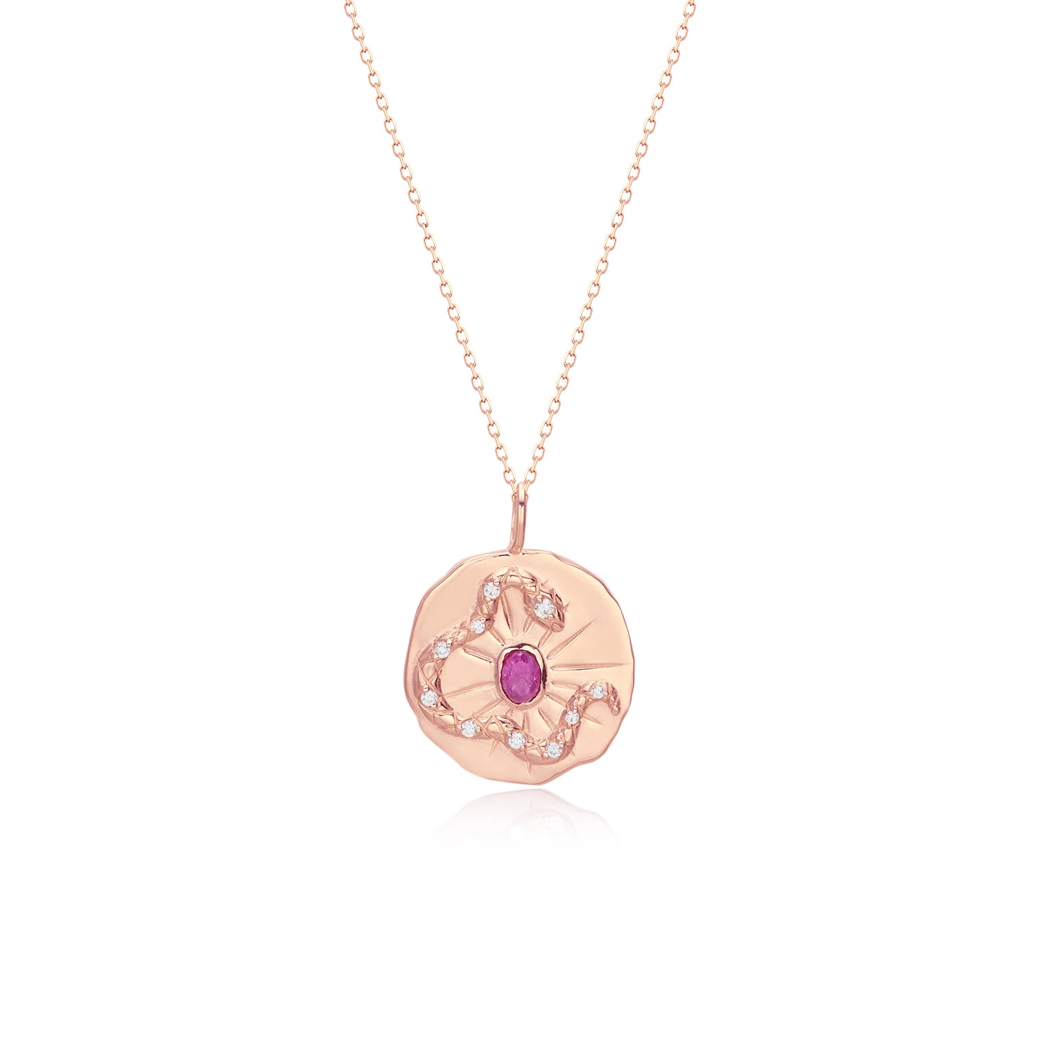 Sunburst Serpent Amulet Necklace