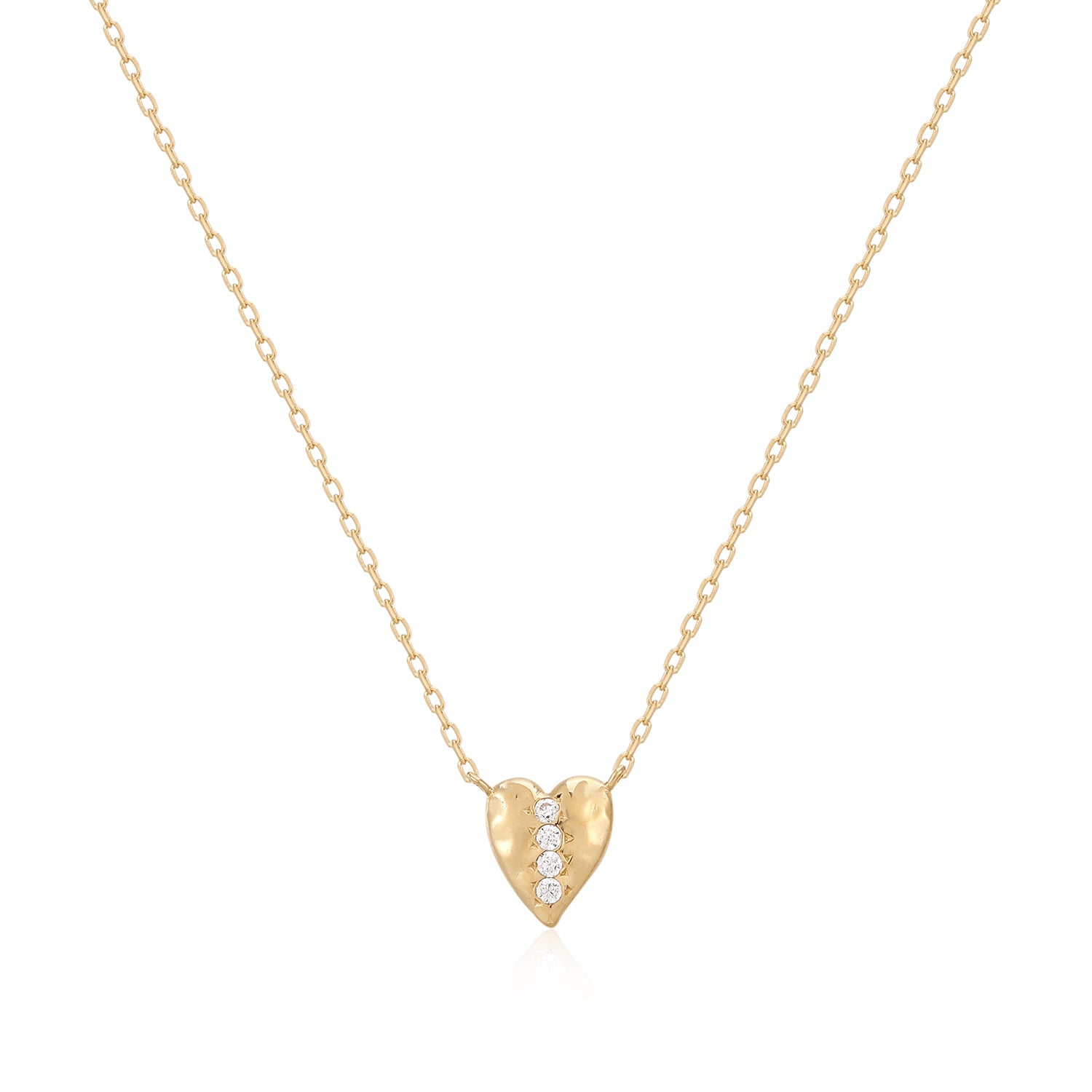 Aurora Diamond Heart Necklace