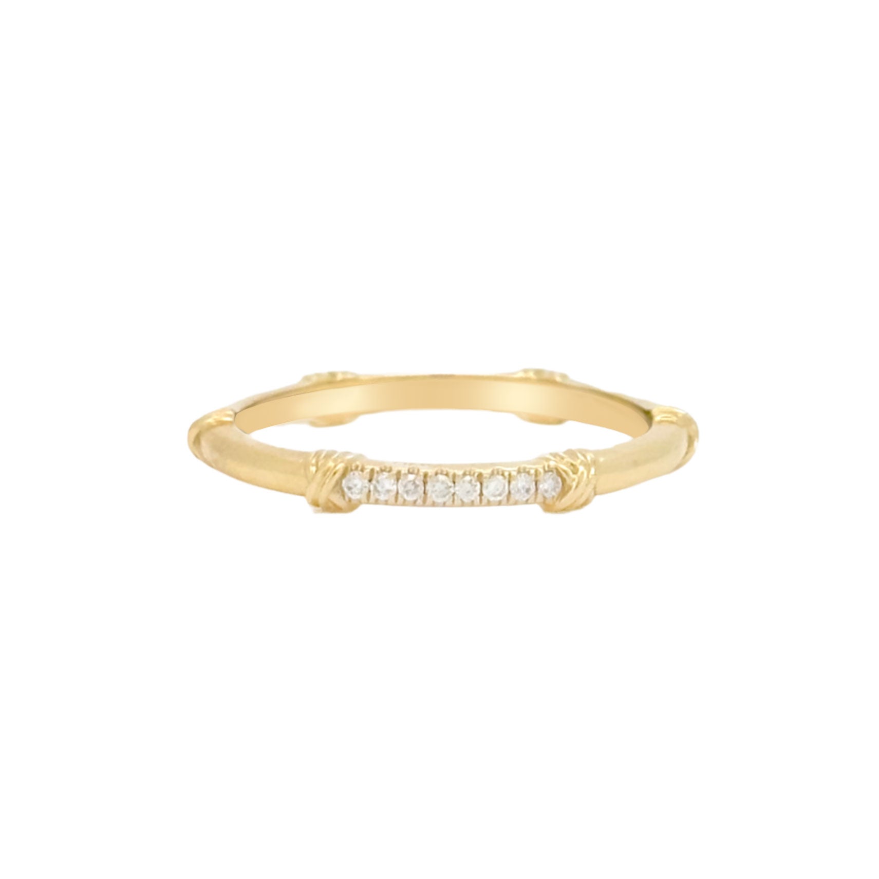 Bamboo Diamond Ring