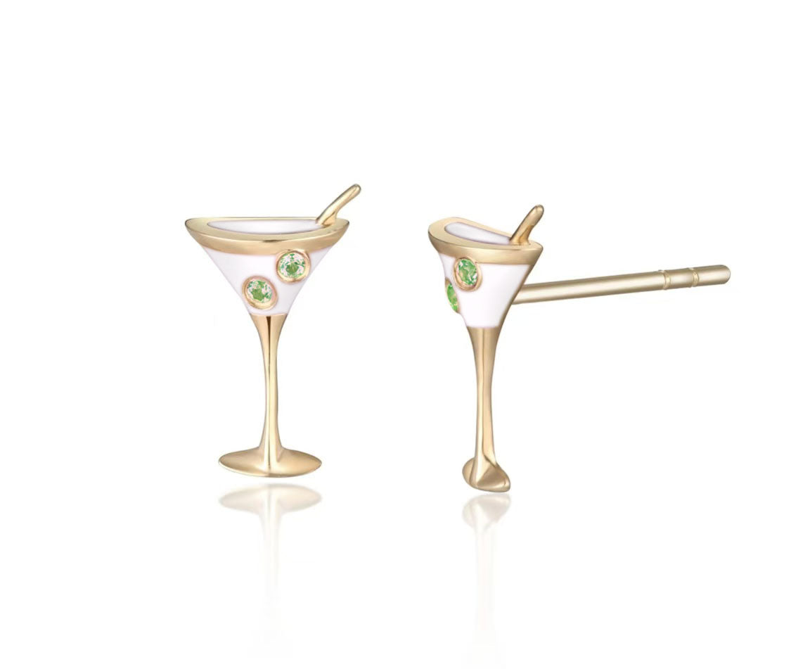 Martini Stud Earring