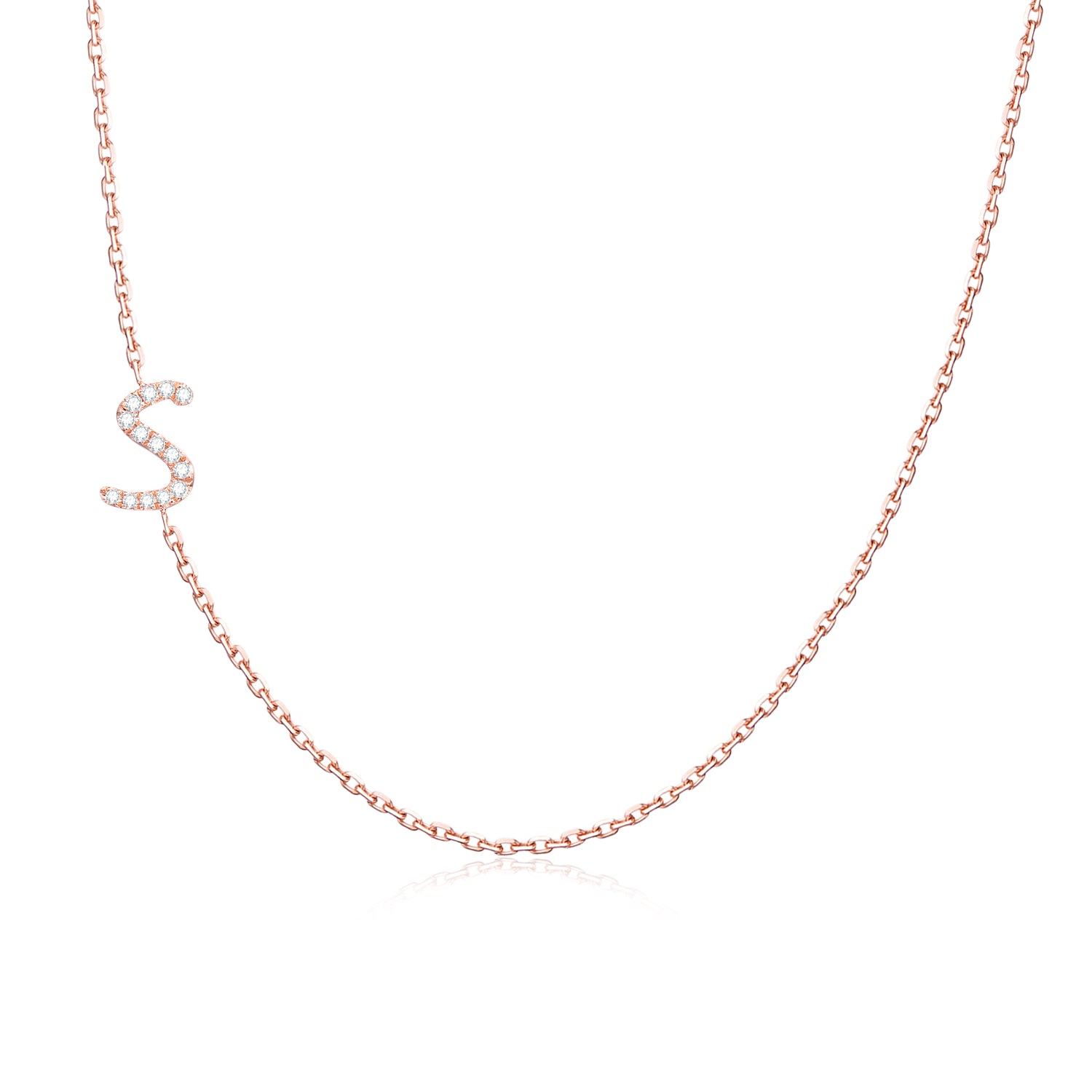 Initial Spark Diamond Necklace