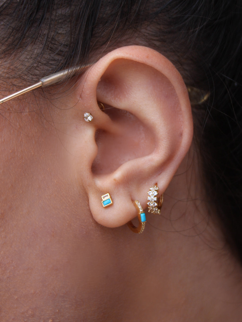 FireSpark Huggie Earring
