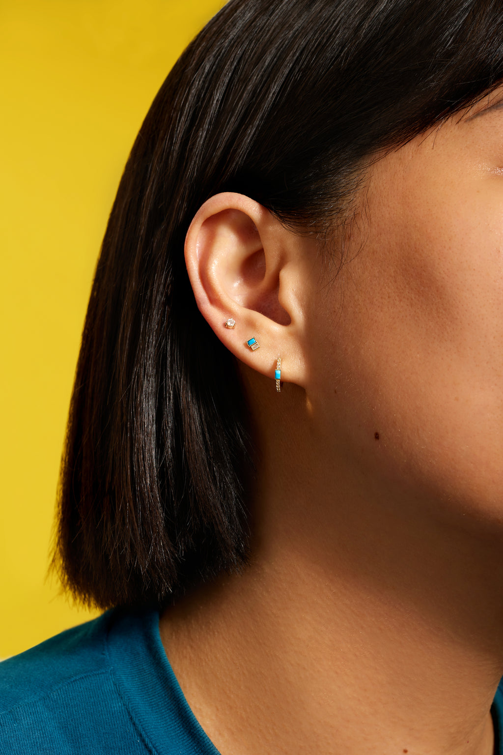 Blue Ray Stud Earring