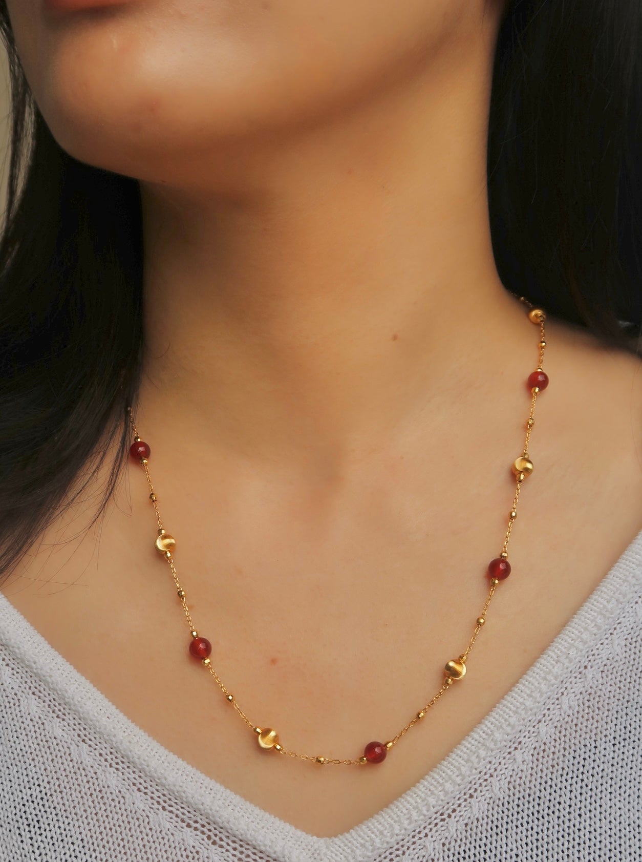Crimson Bead Necklace