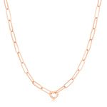 Golden Heart Paperclip Chain Necklace