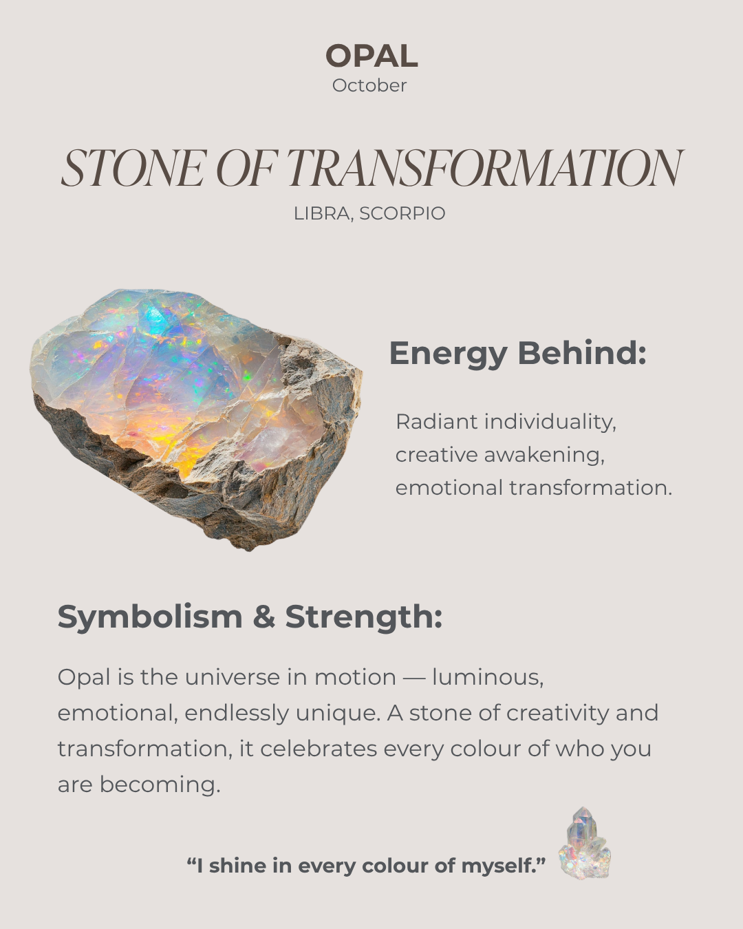 October Birthstone Opal Solitaire Necklace