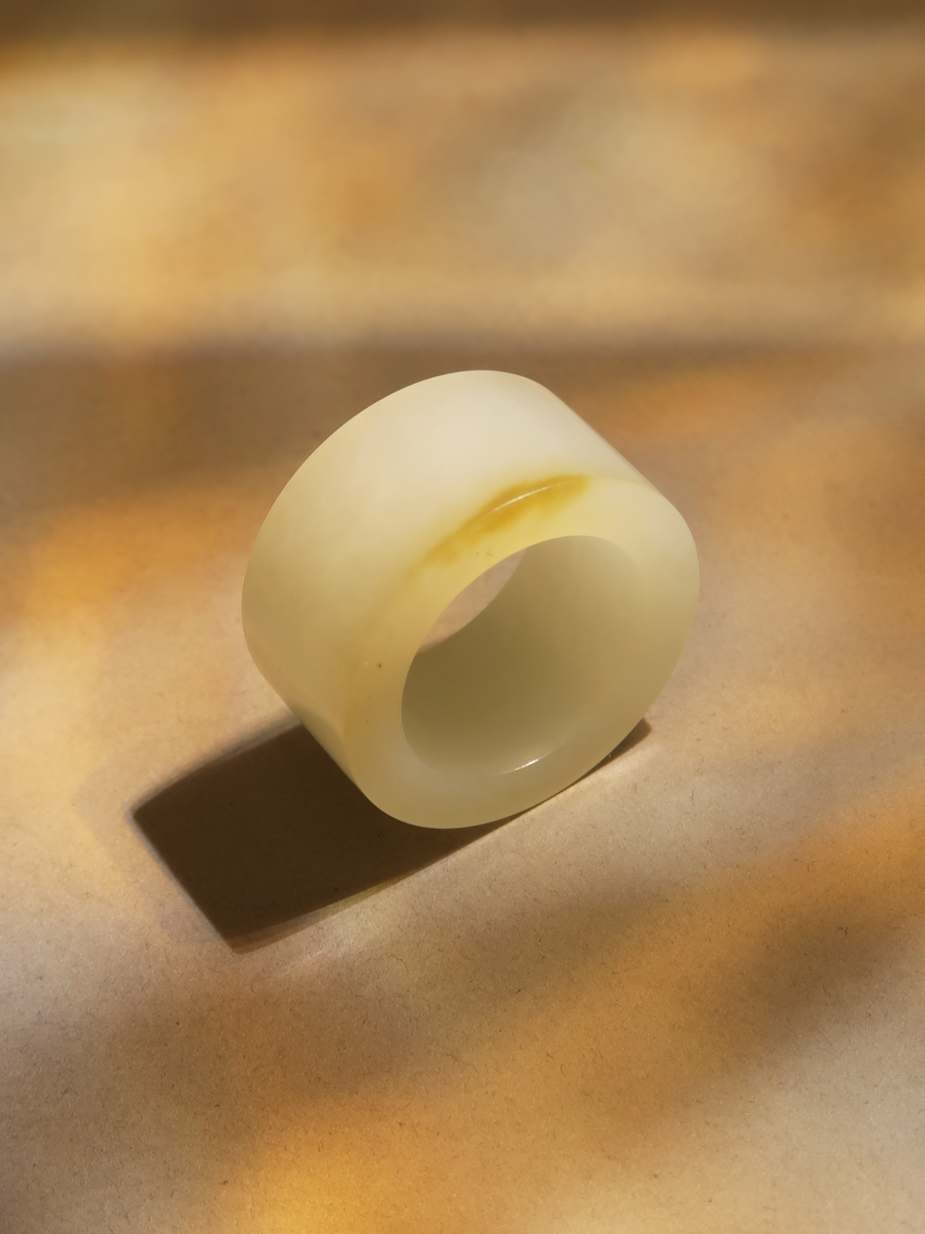 Golden Vein Jade Ring