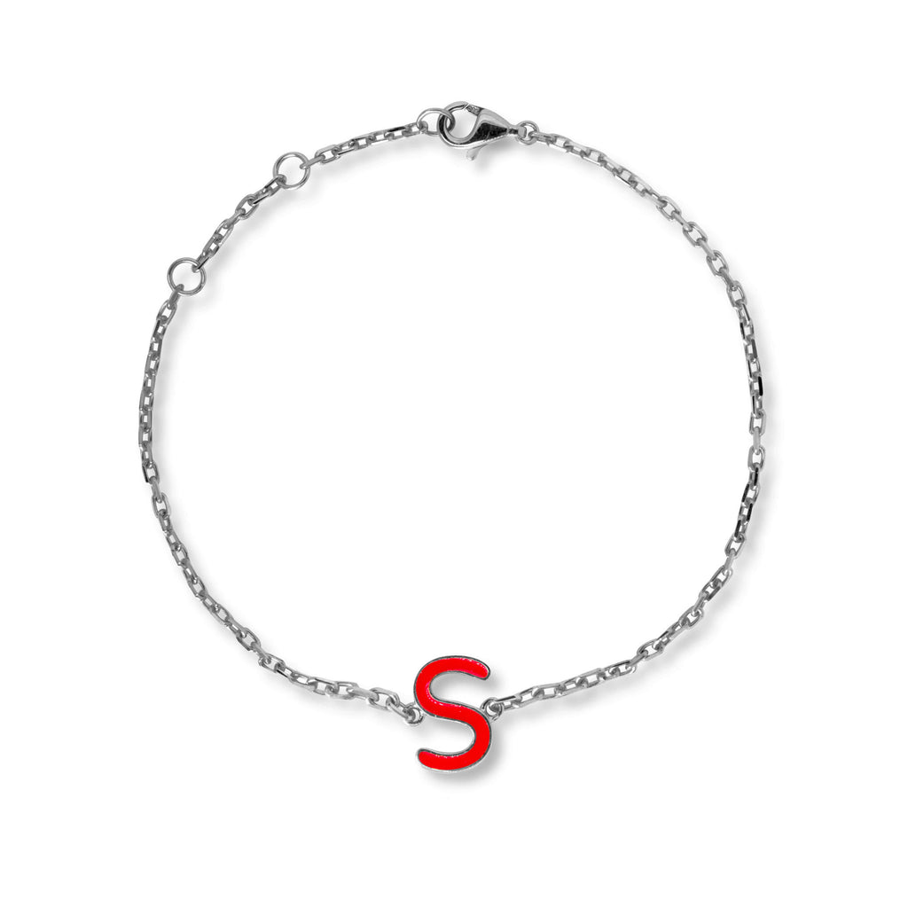 Large Initial Enamel Bracelet