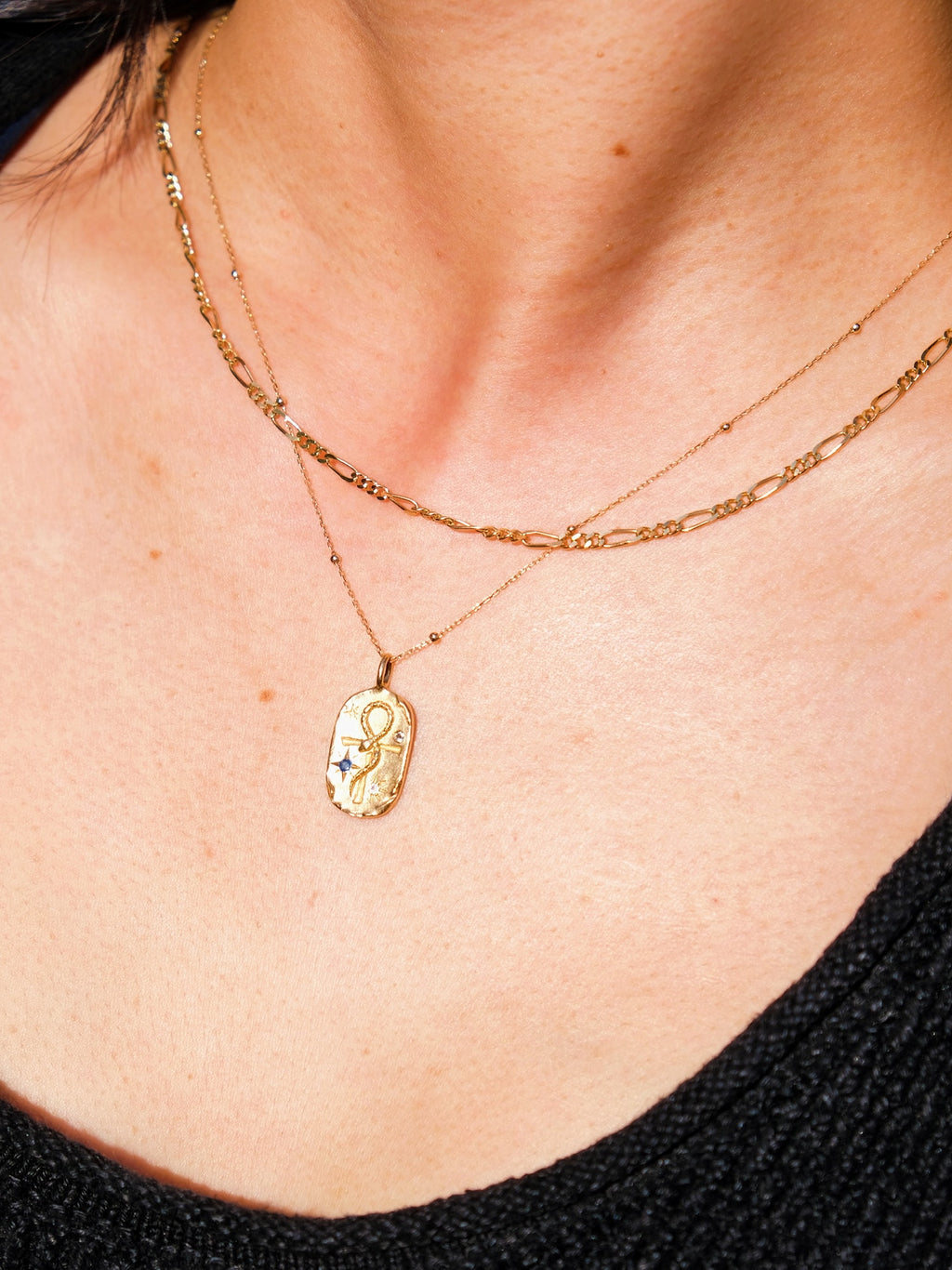 Serpent Cross Amulet Necklace