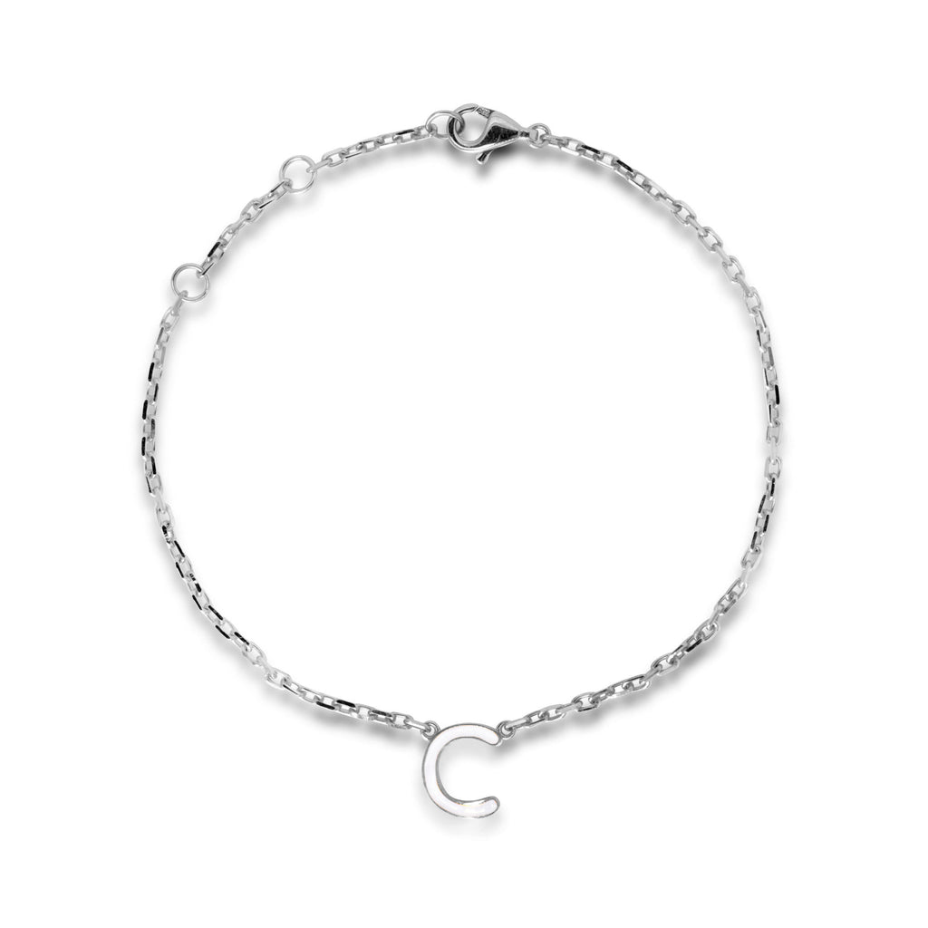 Large Initial Enamel Bracelet