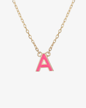 Initial Enamel Necklace