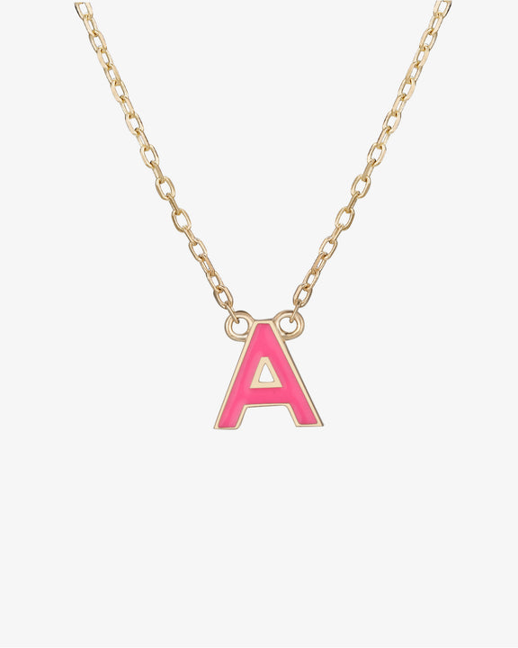 Initial Enamel Necklace